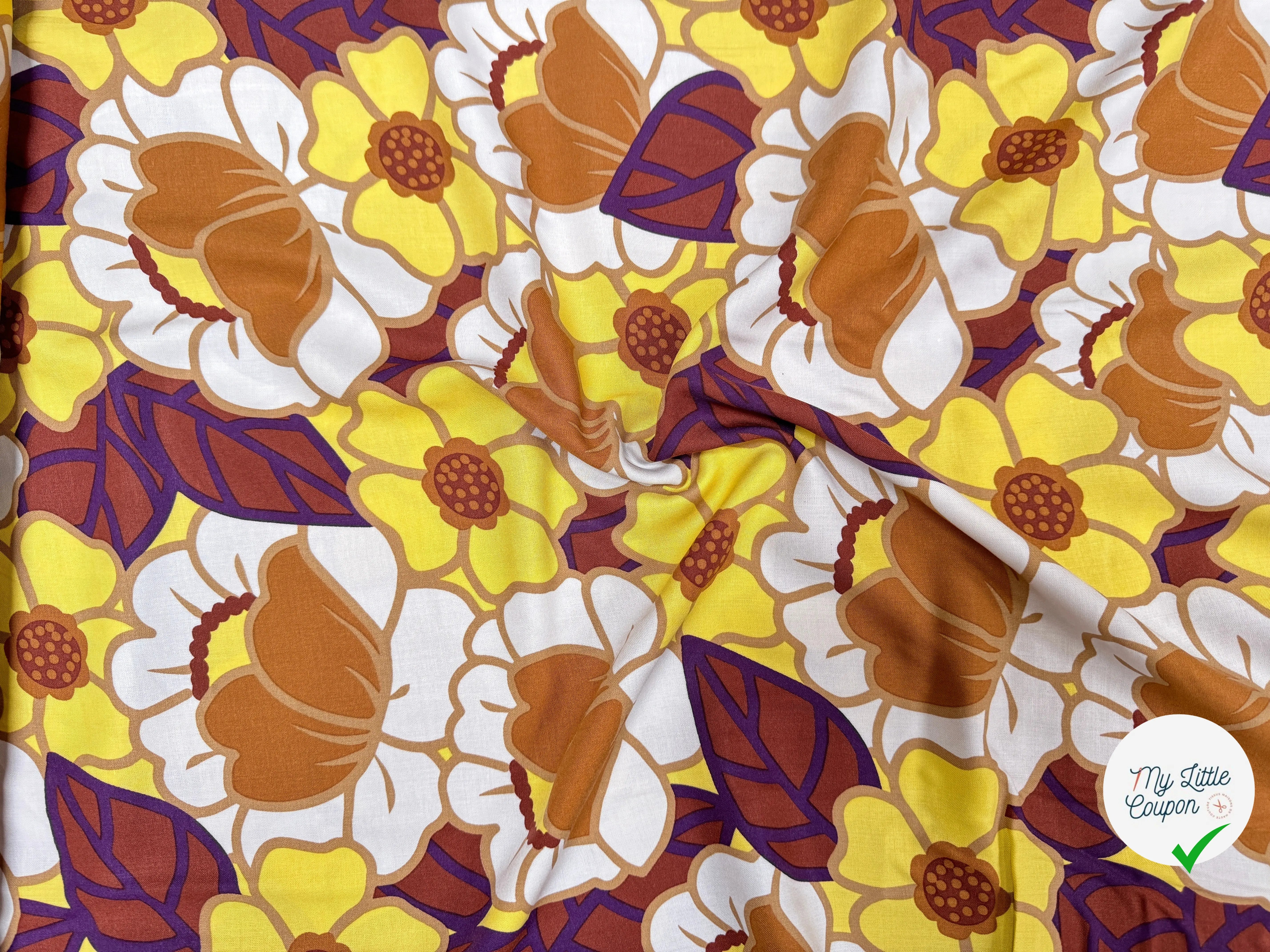 VISCOSE CLEMONE ECRU / JAUNE - My Little Coupon