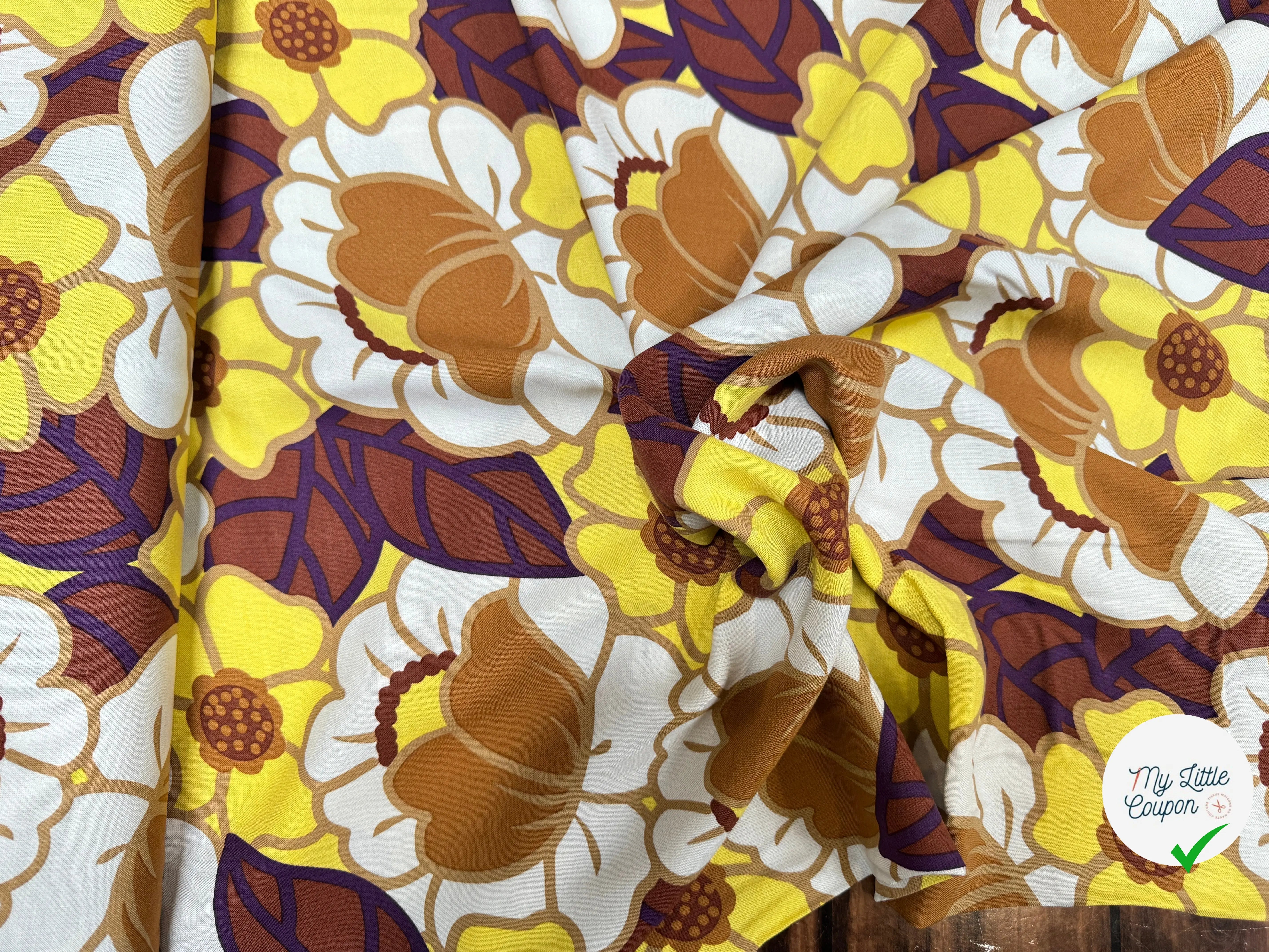 VISCOSE CLEMONE ECRU / JAUNE - My Little Coupon