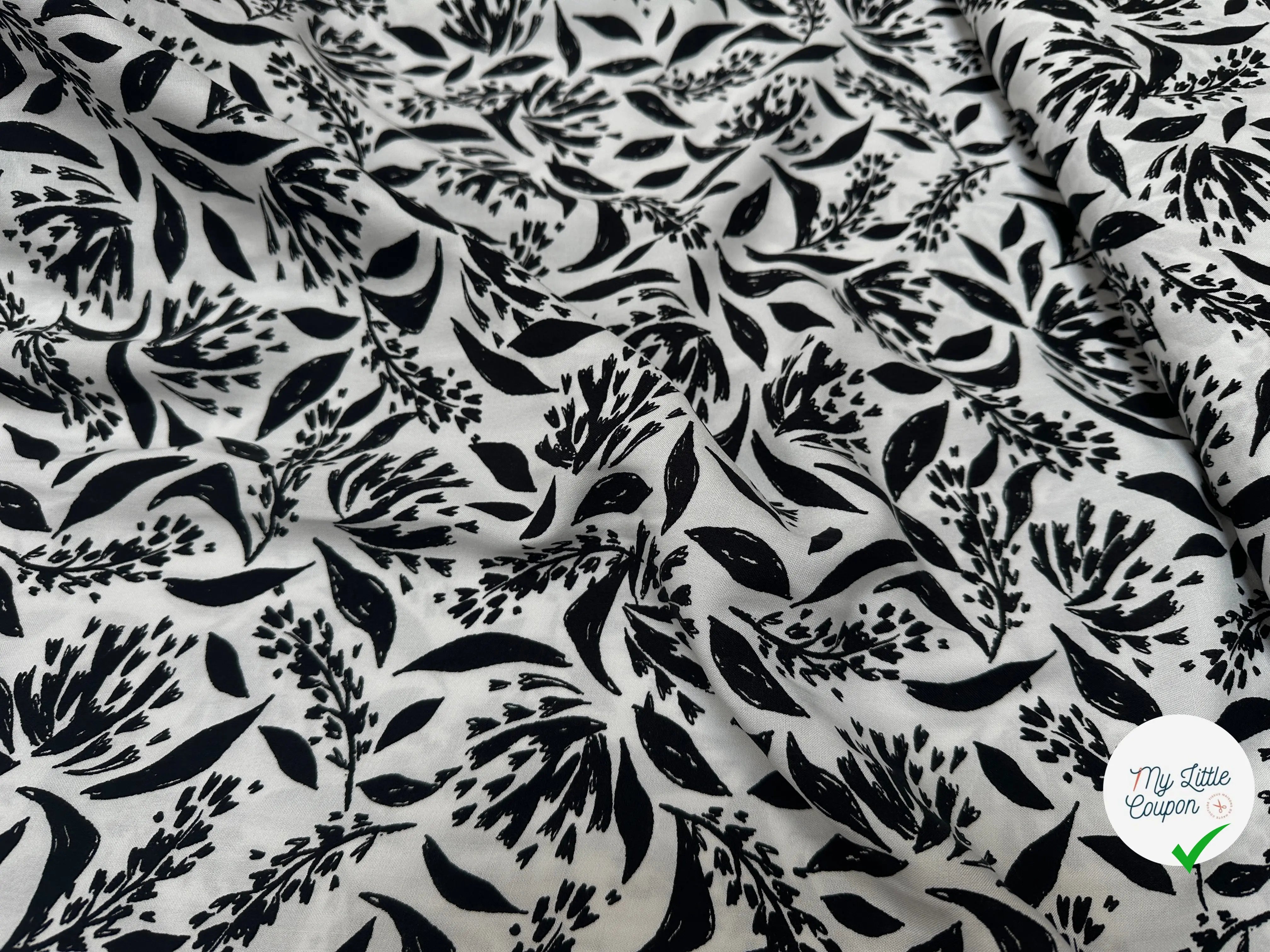 VISCOSE CORDY BLANC CASSE / NOIR 1B D1P 150 - My Little Coupon