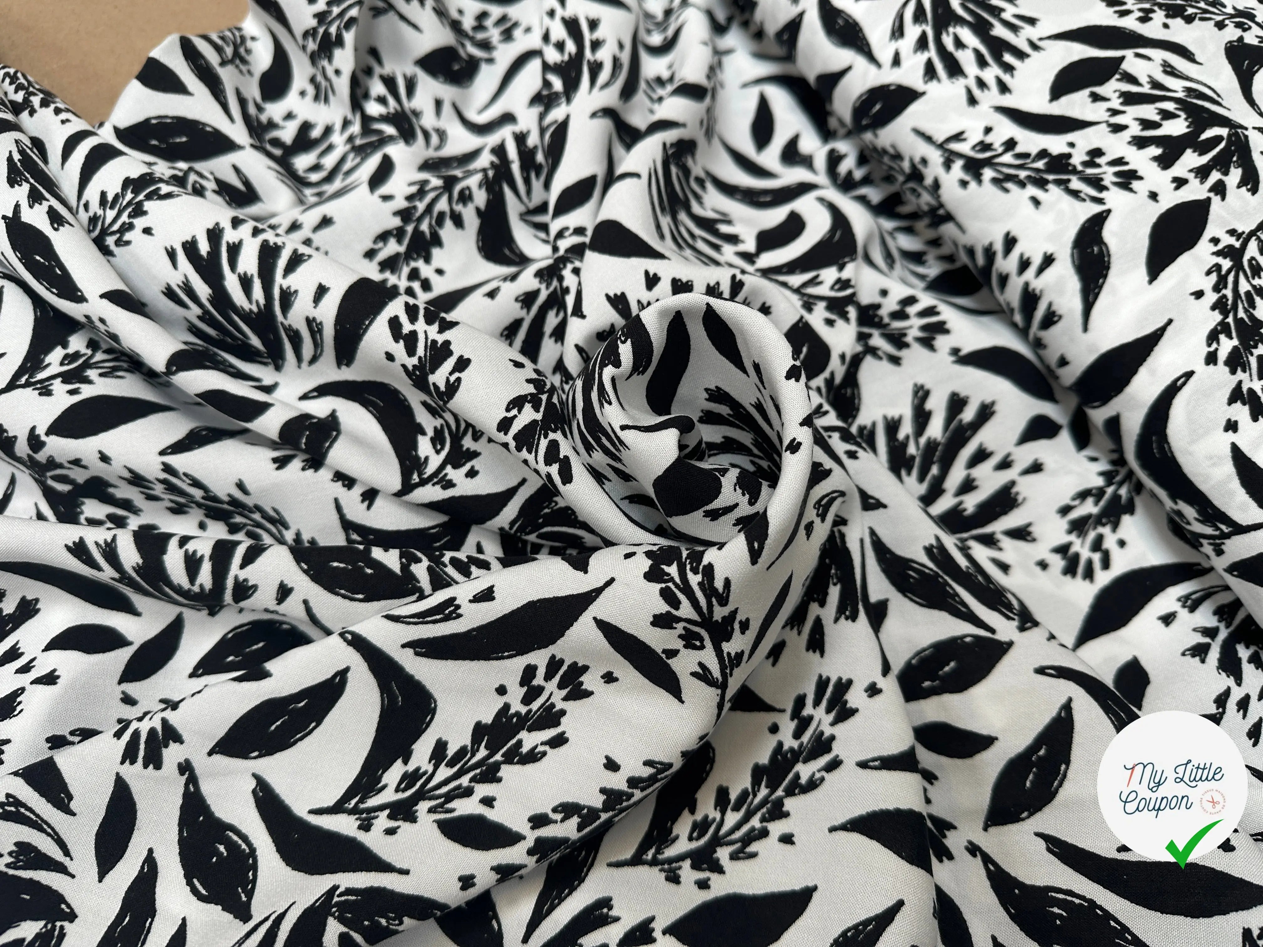 VISCOSE CORDY BLANC CASSE / NOIR 1B D1P 150 - My Little Coupon