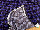 VISCOSE DOUCE MOTIF KANGOUROU BLEU FOND NOIR - My Little Coupon