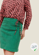 VISCOSE ÉLASTHANNE IMPRIMÉ POIS ROSES FOND MARRON - My Little Coupon