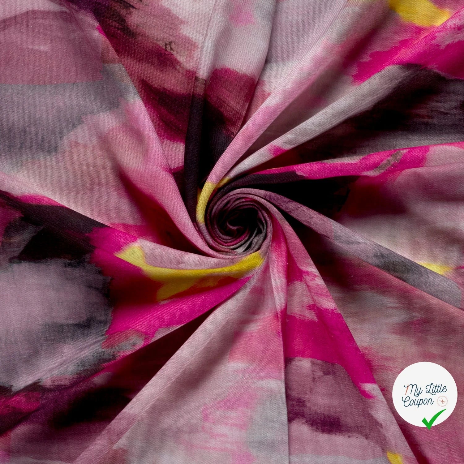 VISCOSE ET LIN ABSTRAIT FUCHSIA - My Little Coupon