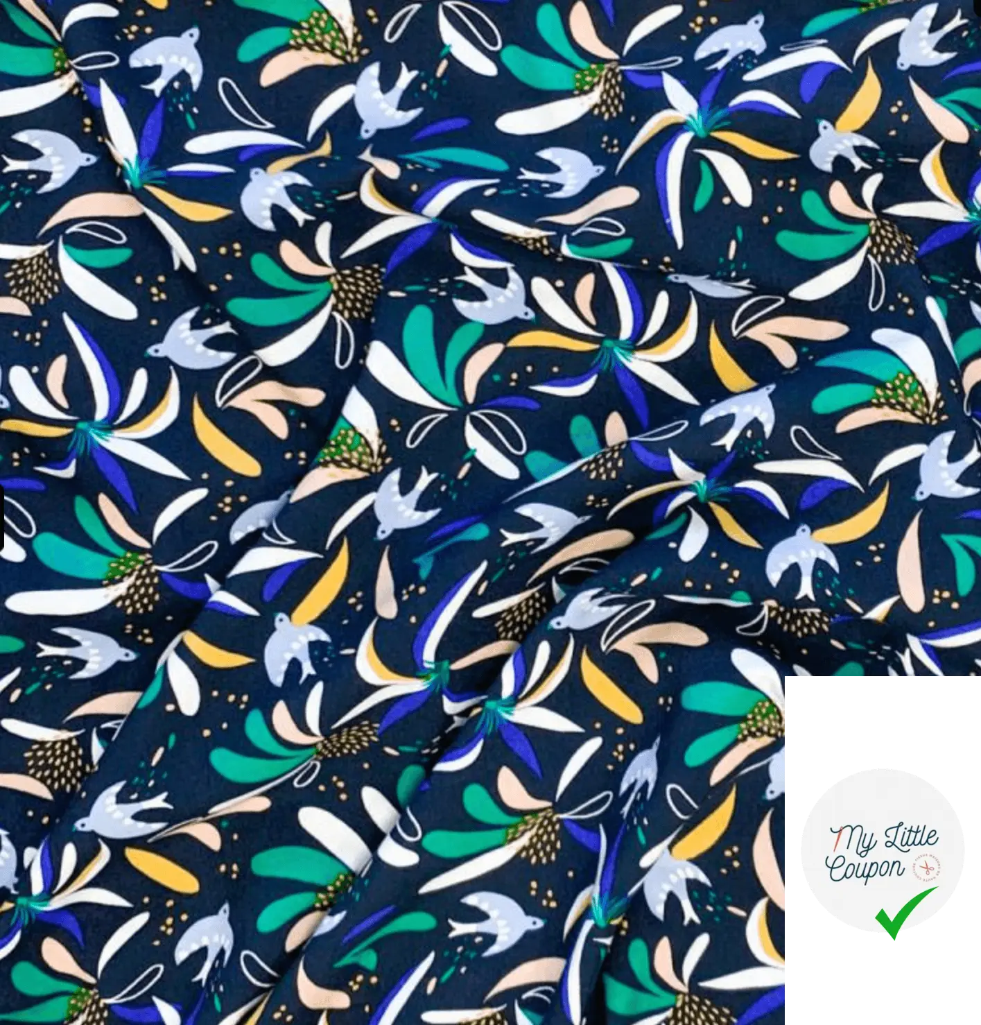 VISCOSE FEU D'ARTIFICES HIRONDELLES - My Little Coupon - tissu - coudre