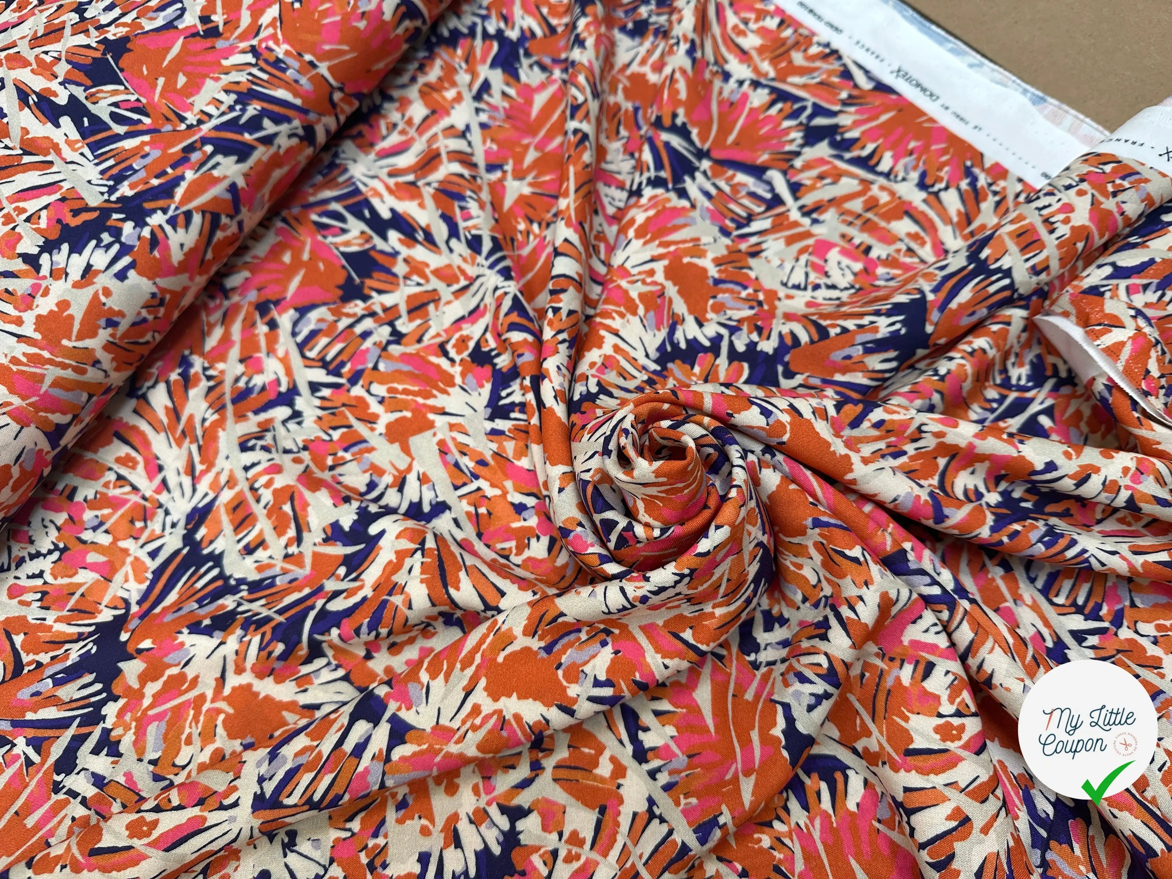 VISCOSE FIZIA BLEU / ROSE - My Little Coupon