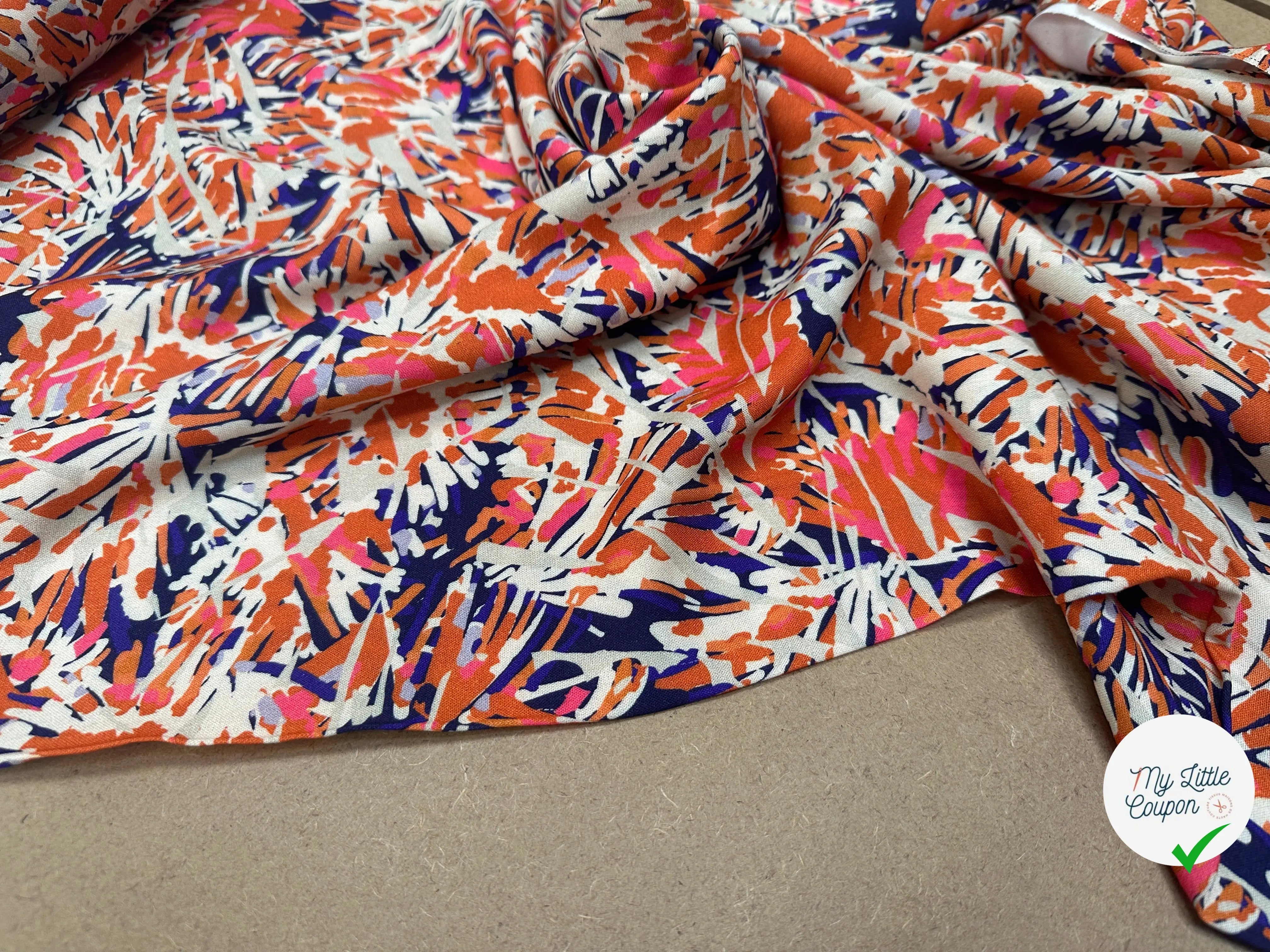 VISCOSE FIZIA BLEU / ROSE - My Little Coupon