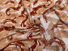 VISCOSE FLUIDE FOND BEIGE IMPRIMÉE TOURBILLON BEIGE ET CHOCO - My Little Coupon