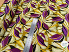 VISCOSE FLUIDE MOTIFS FEUILLAGES VIOLET NOIR - My Little Coupon