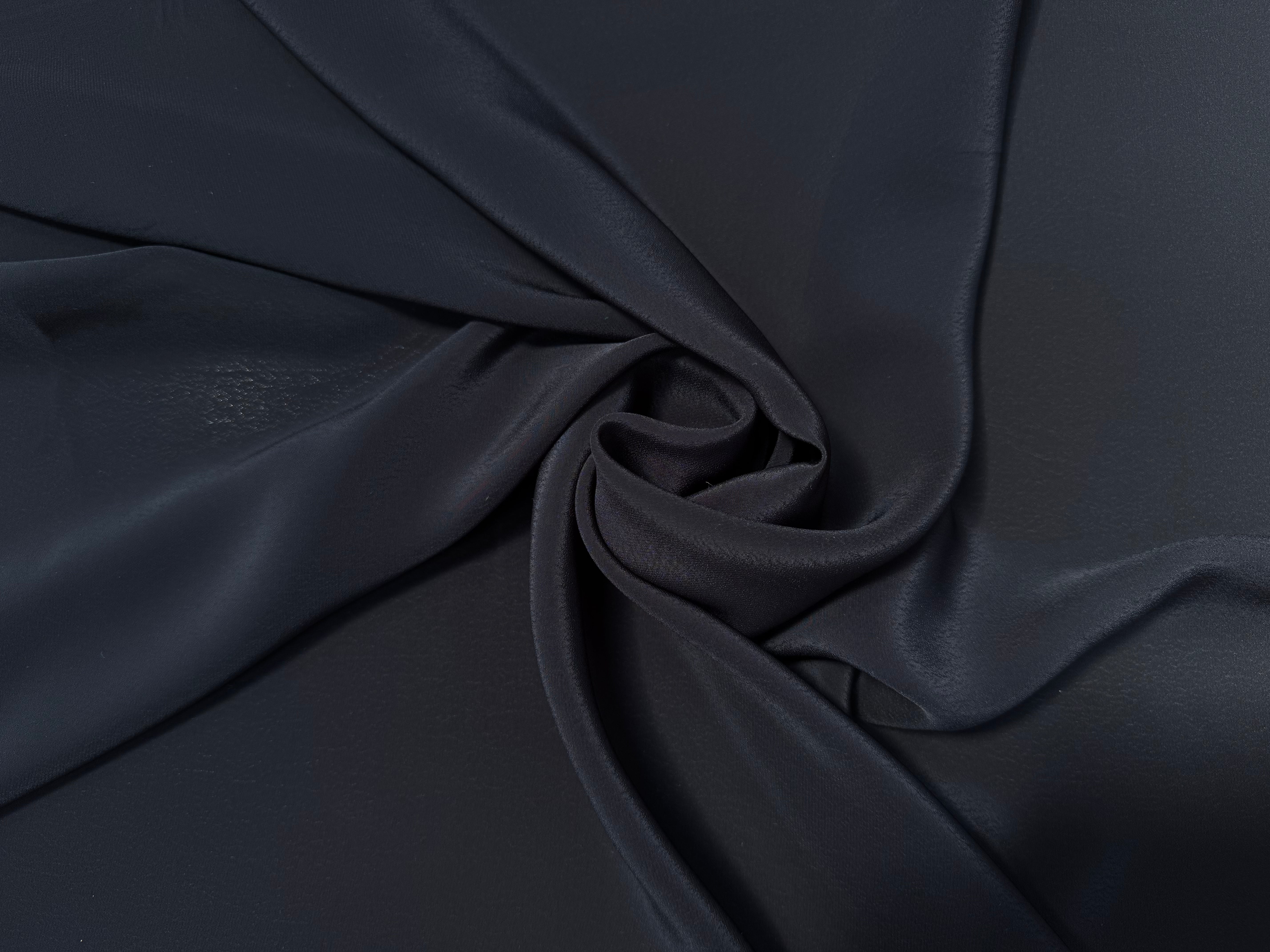 VISCOSE FLUIDE NOIRE UNIE EFFET SATINÉ - My Little Coupon