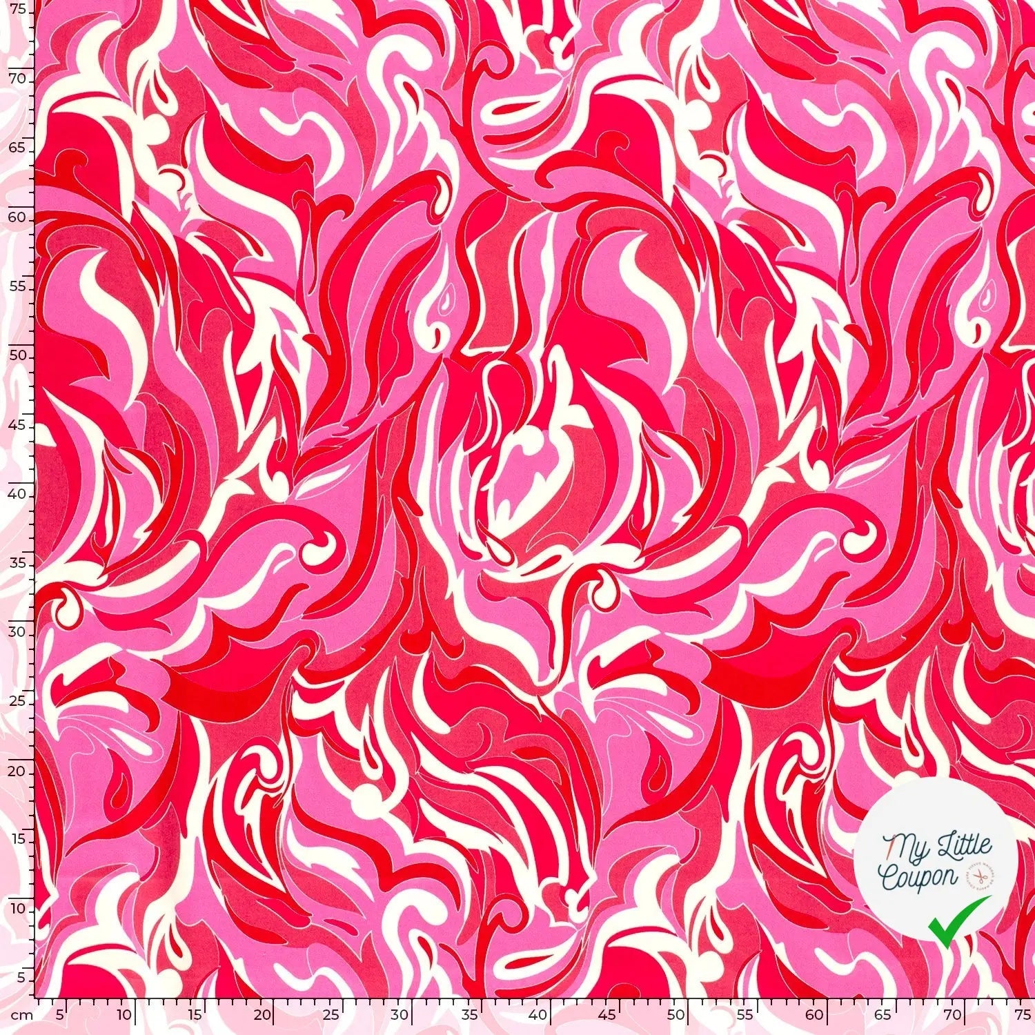 VISCOSE FLUIDE ORANGE & ROSE FEUILLAGES - My Little Coupon
