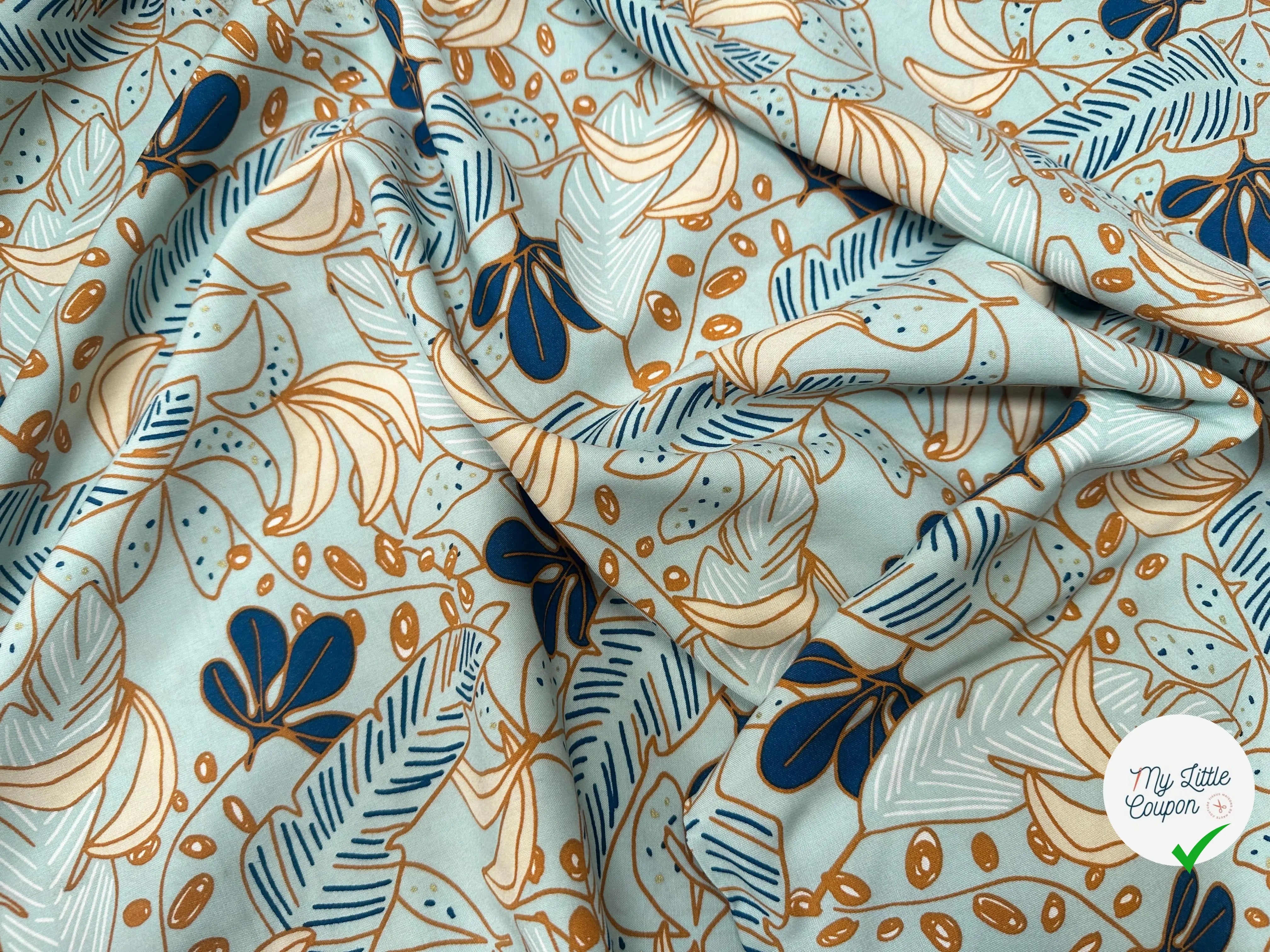 VISCOSE GUZALOR CELADON / GOLD 22 1B D1X 150 - My Little Coupon
