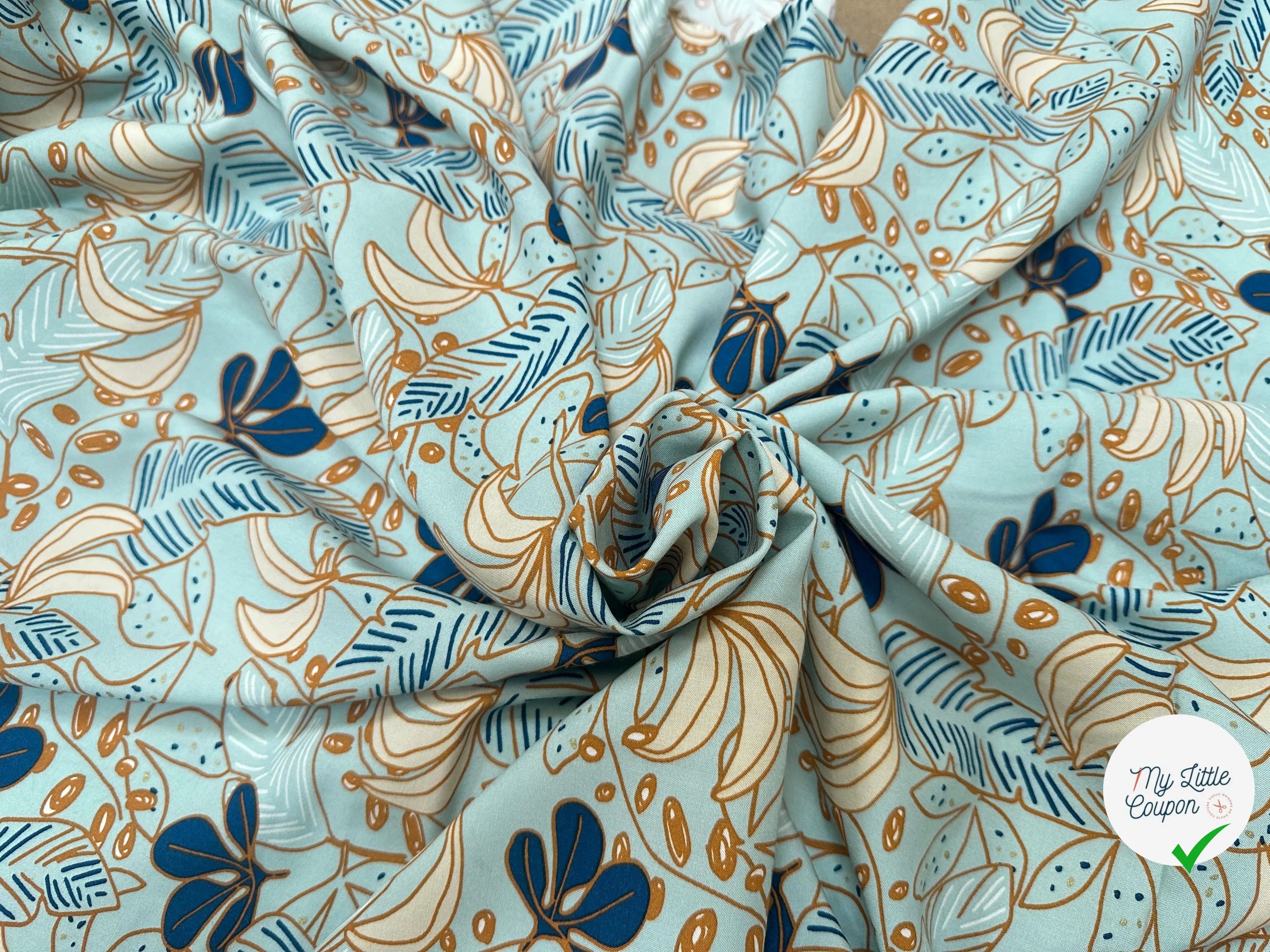 VISCOSE GUZALOR CELADON / GOLD 22 1B D1X 150 - My Little Coupon