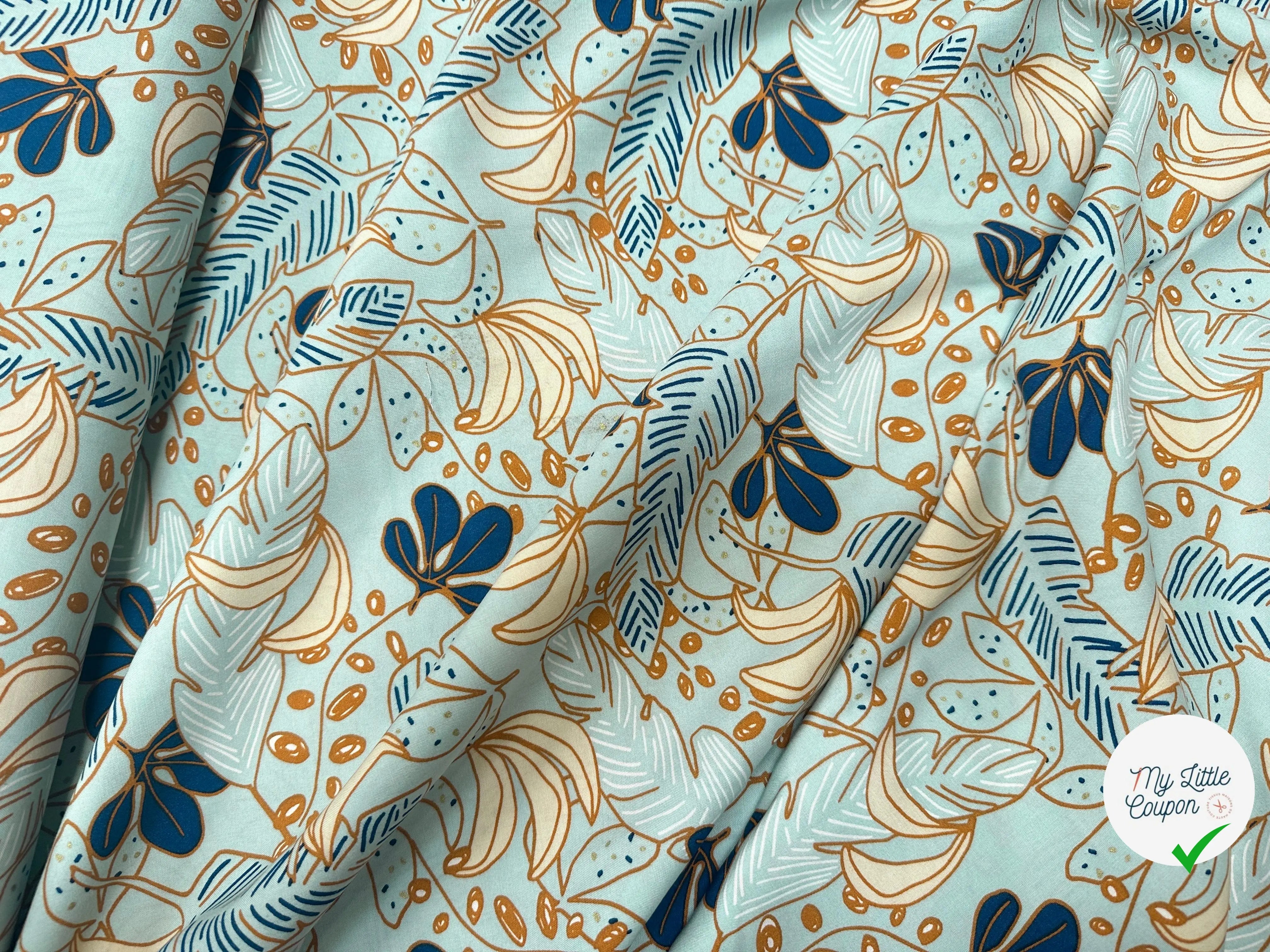 VISCOSE GUZALOR CELADON / GOLD 22 1B D1X 150 - My Little Coupon