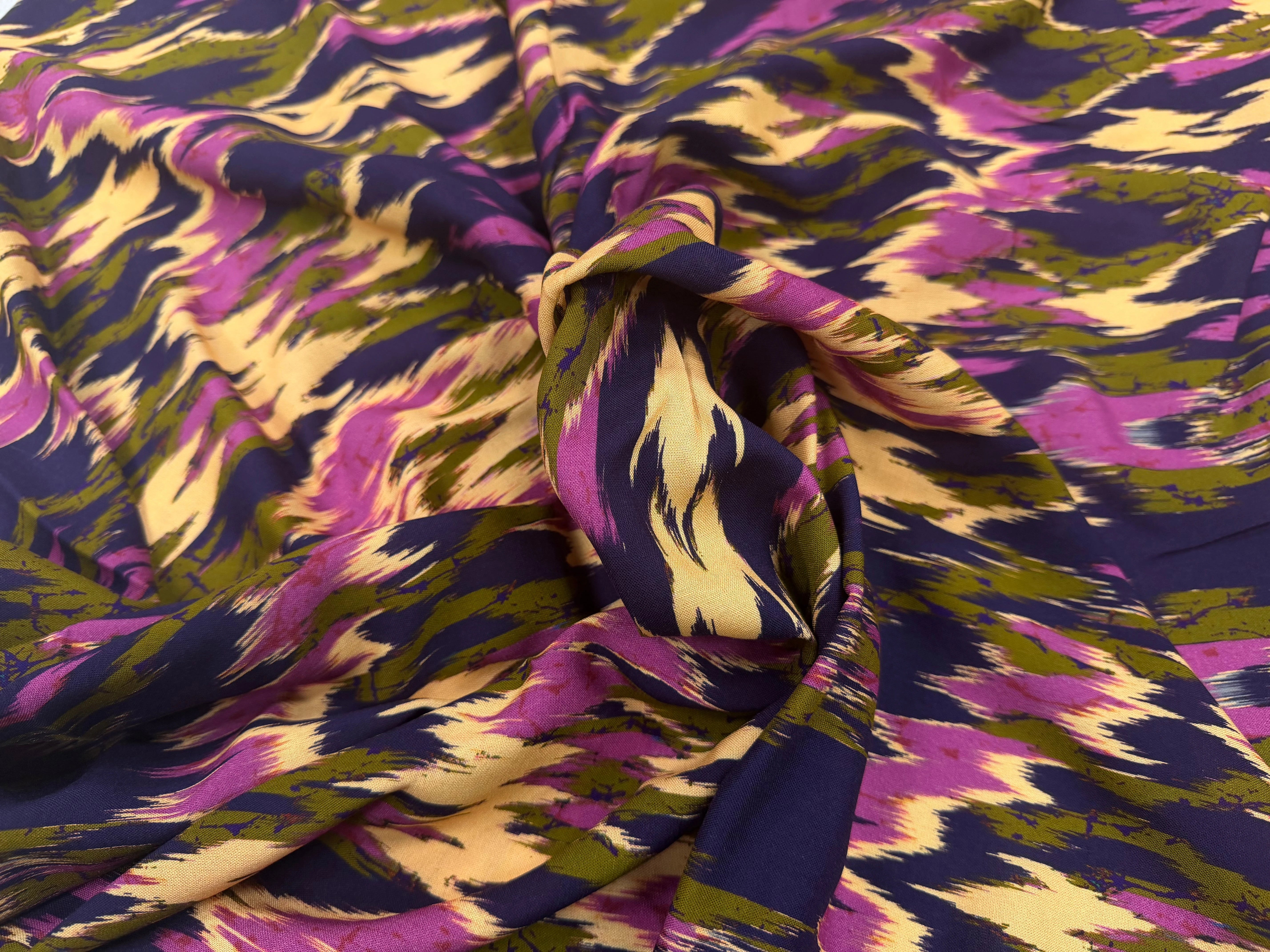 VISCOSE IKAT VIOLET 140 CM - My Little Coupon