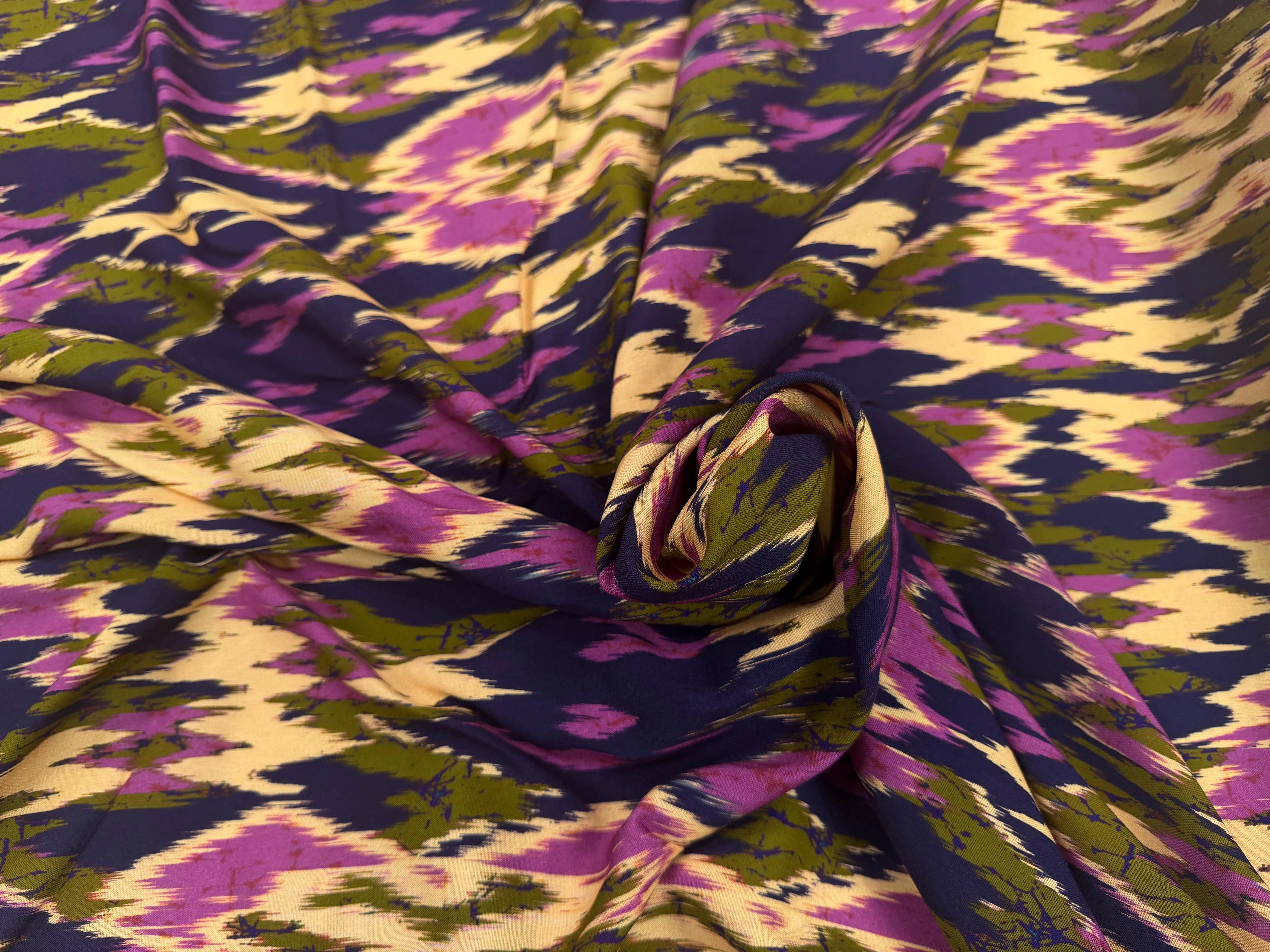 VISCOSE IKAT VIOLET 140 CM - My Little Coupon