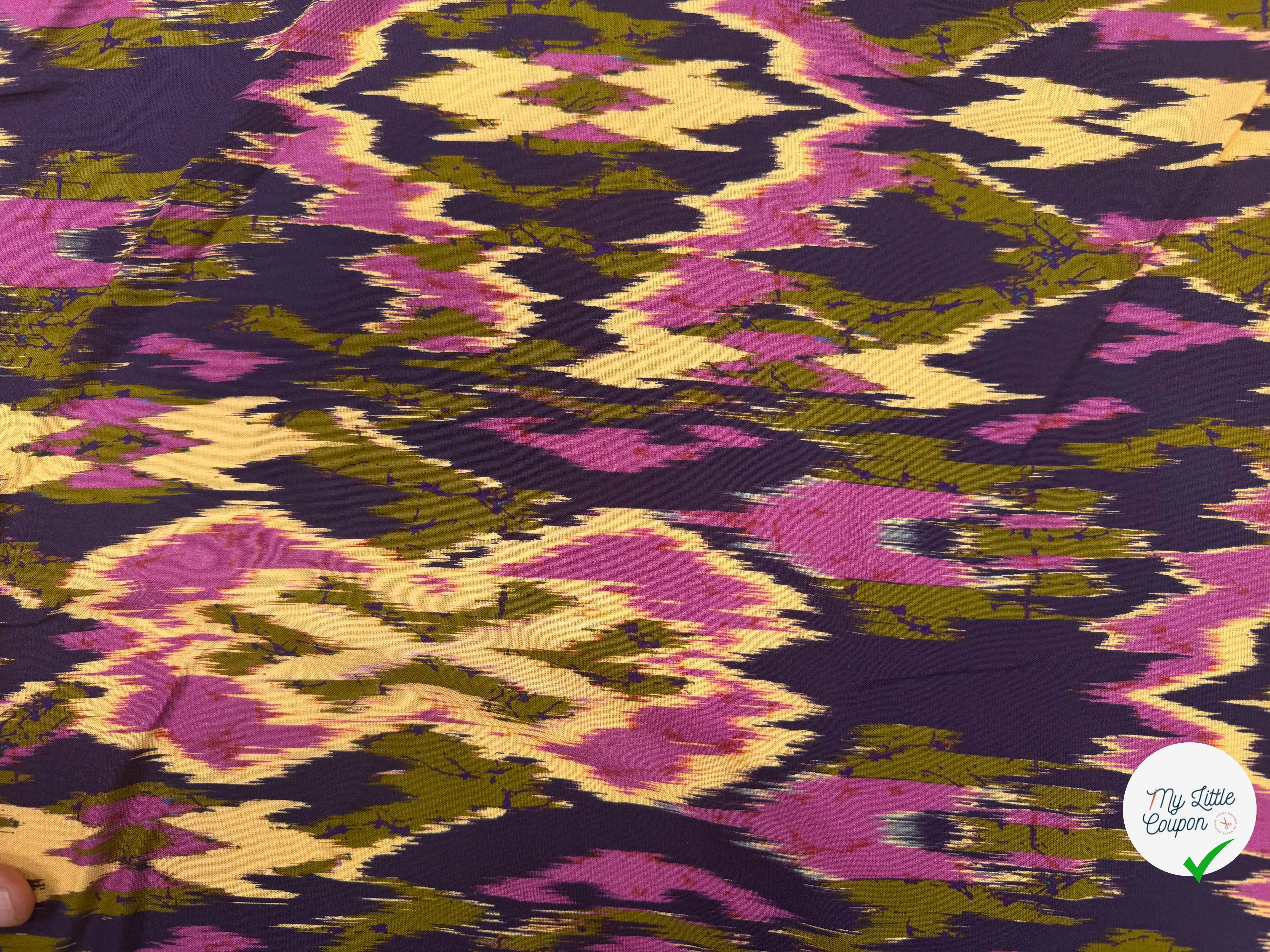 VISCOSE IKAT VIOLET 140 CM - My Little Coupon