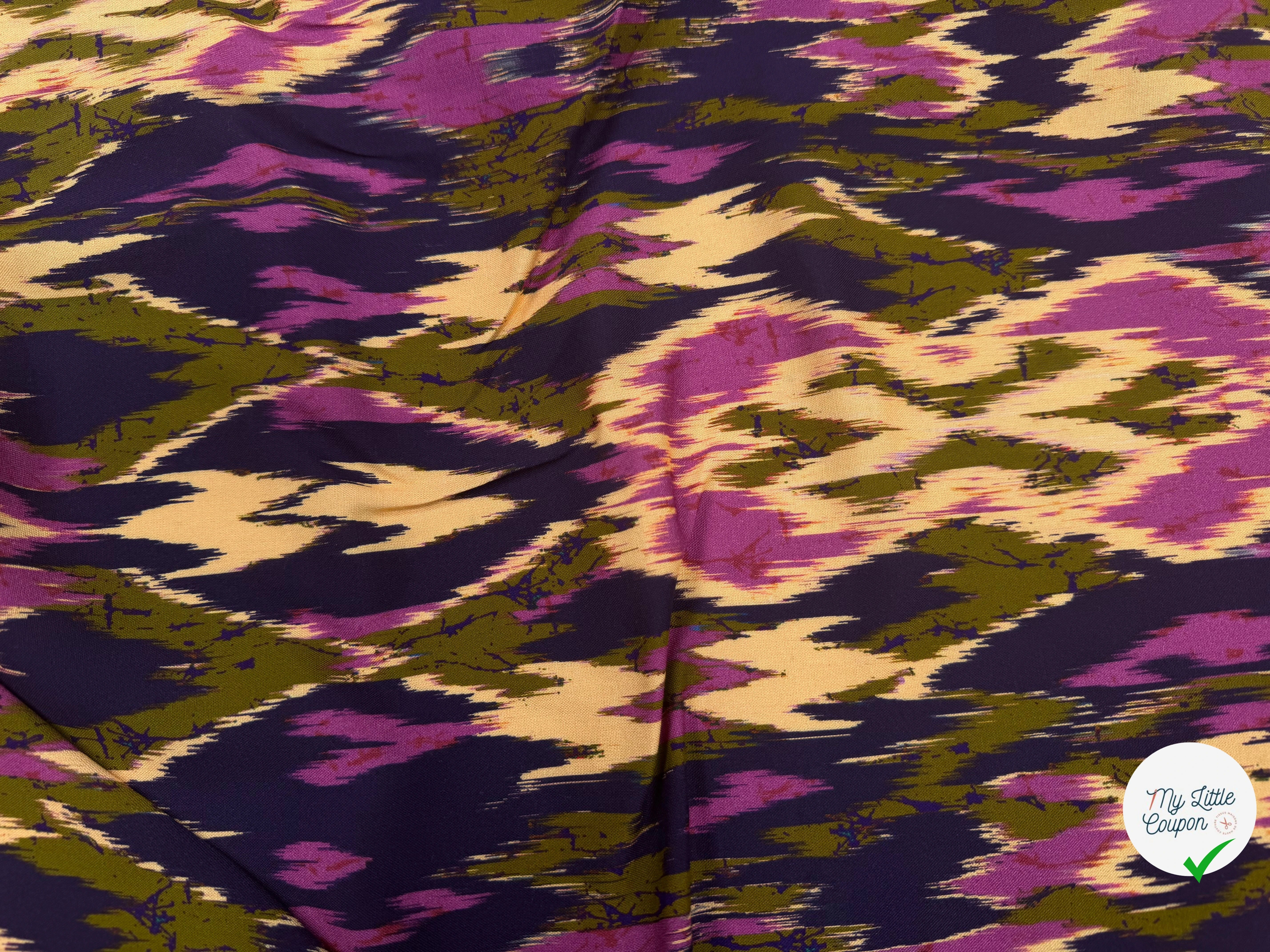 VISCOSE IKAT VIOLET 140 CM - My Little Coupon