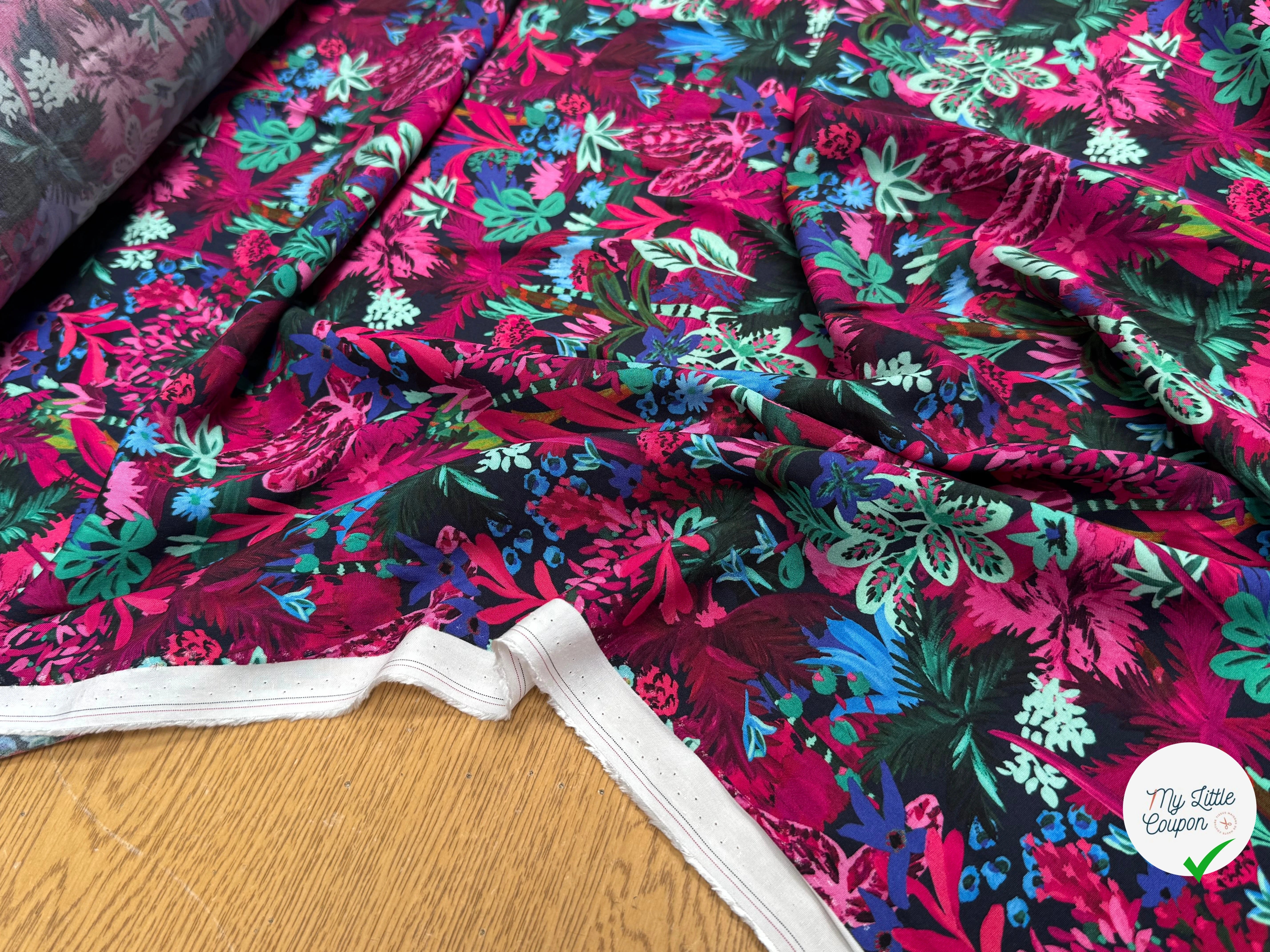 VISCOSE IMPRIMÉ FLUORESCENT MULTICOLORE CARMEN FLUORESCENT - My Little Coupon