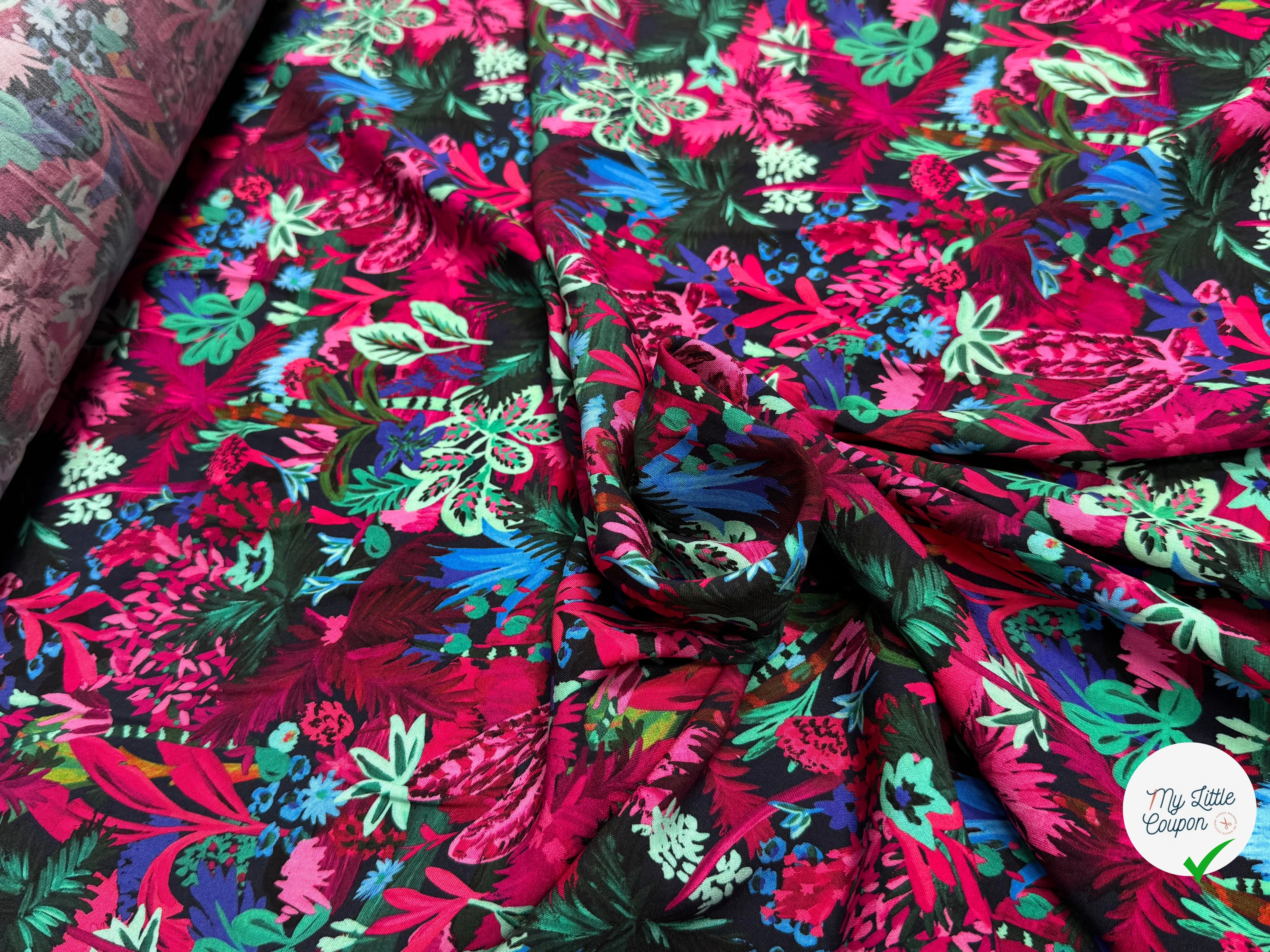 VISCOSE IMPRIMÉ FLUORESCENT MULTICOLORE CARMEN FLUORESCENT - My Little Coupon