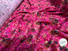VISCOSE IMPRIMÉ FOND ROSE MOTIFS BOUQUET DE FLEURS - My Little Coupon