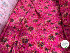 VISCOSE IMPRIMÉ FOND ROSE MOTIFS BOUQUET DE FLEURS - My Little Coupon