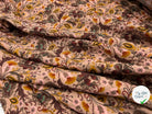 VISCOSE IMPRIMÉE FLORALIE DE VIEUX ROSE - My Little Coupon - tissu - coudre