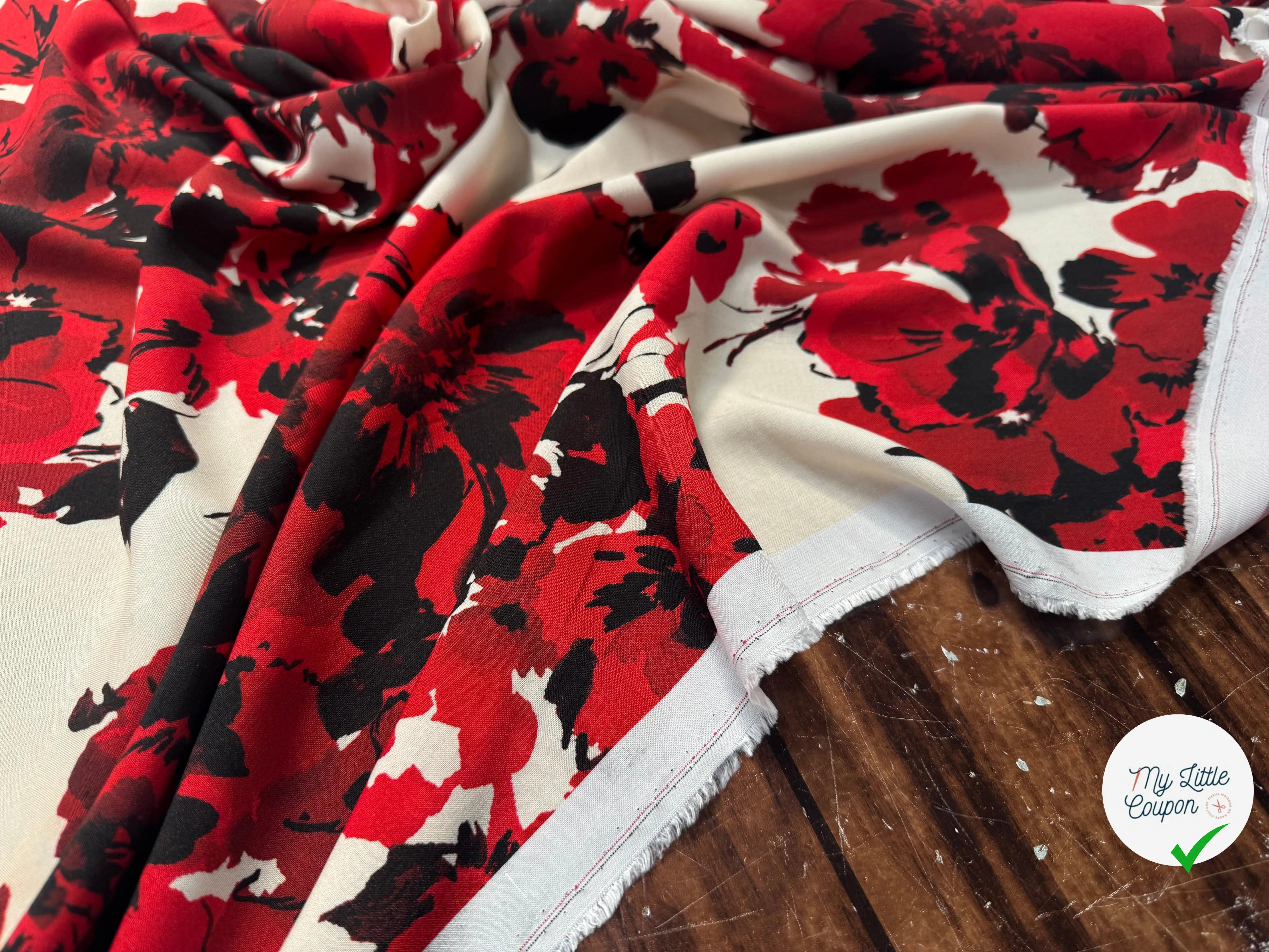 VISCOSE IMPRIMÉE JASMINE INKJET-K5181B-NE3 - My Little Coupon