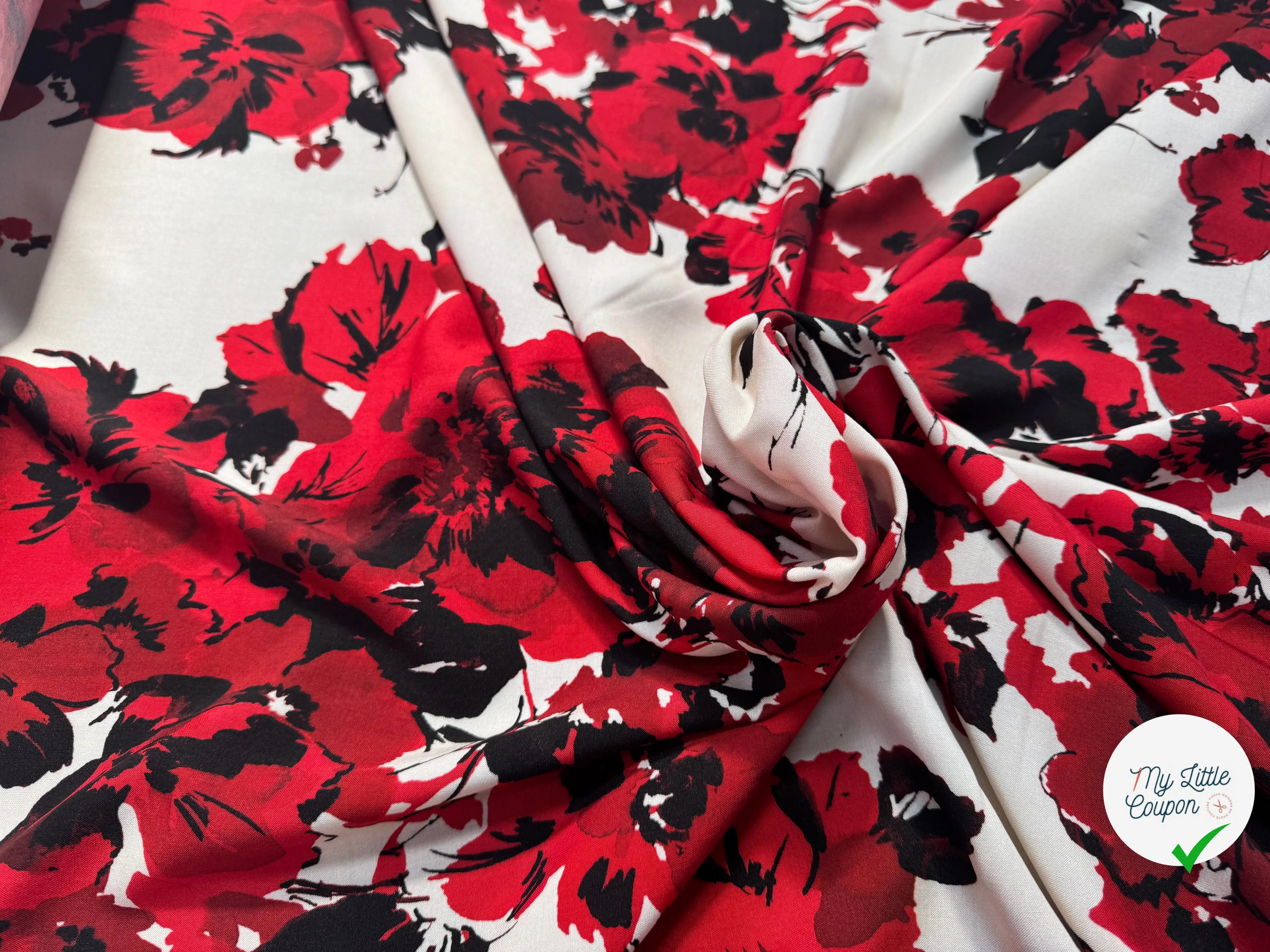 VISCOSE IMPRIMÉE JASMINE INKJET-K5181B-NE3 - My Little Coupon