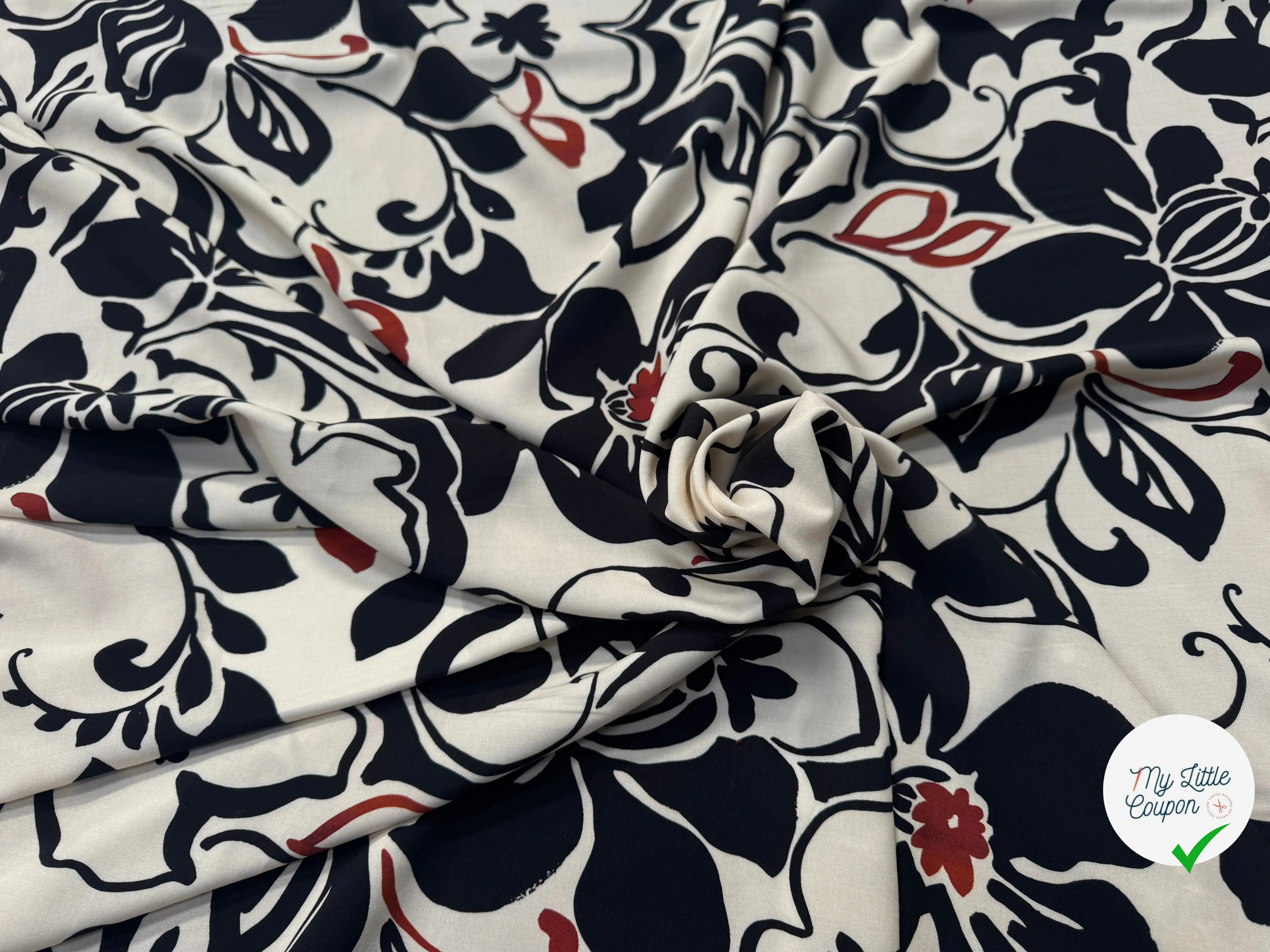 VISCOSE IMPRIMÉE JASMINE INKJET-R0190B-ES7 - My Little Coupon