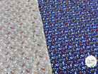 VISCOSE IMPRIMÉE LITTLE FLOWER FOND MARINE - My Little Coupon - tissu - coudre