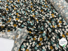 VISCOSE IMPRIMÉE PARTERRE DE FLEURS FOND NOIR - My Little Coupon - tissu - coudre