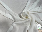 VISCOSE JACQUARD BLANC MOTIFS TONS SUR TONS BRILLANTS - My Little Coupon