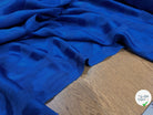 VISCOSE JACQUARD BLEU RAMI COTON ITALIE - My Little Coupon