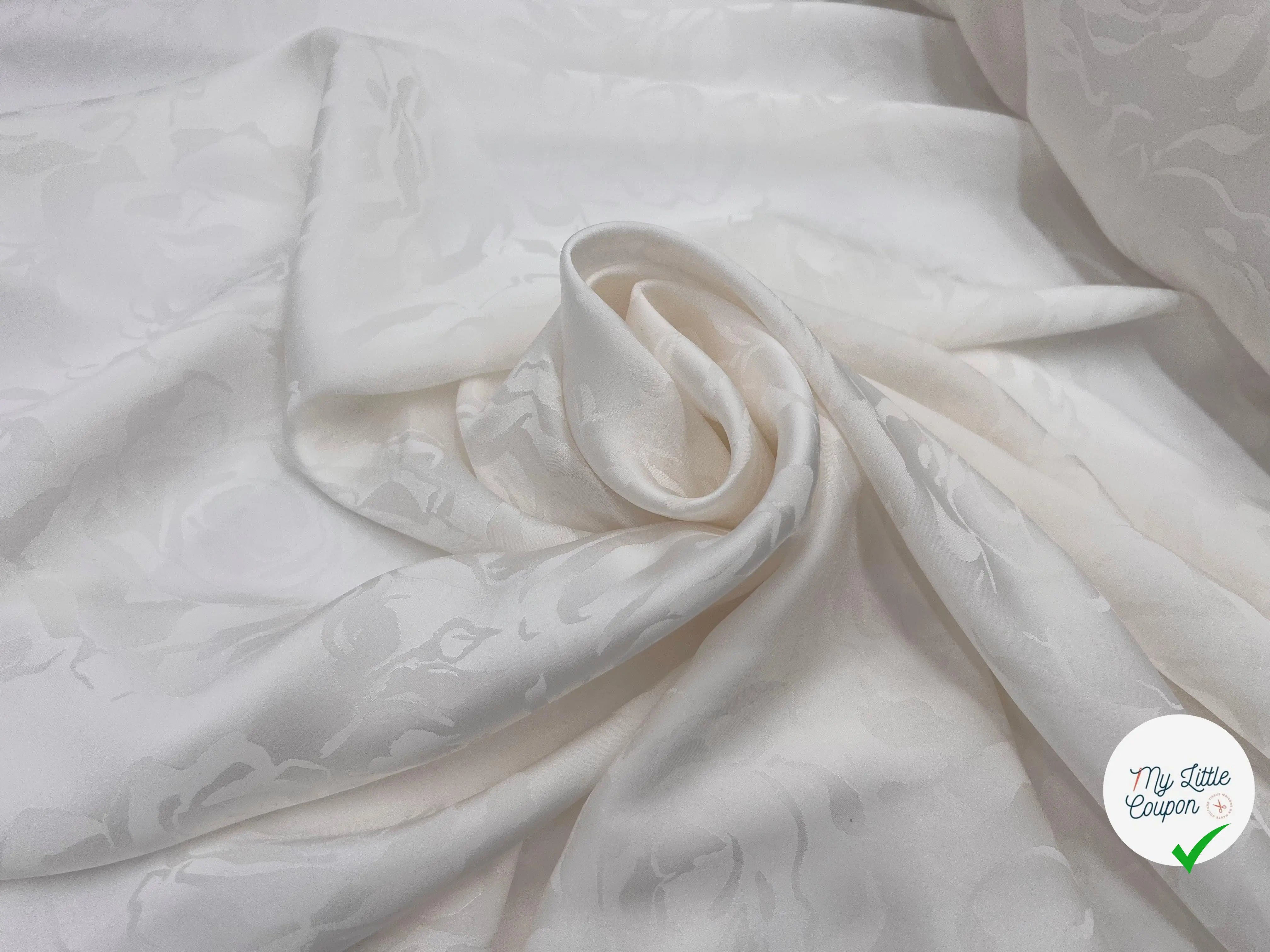 VISCOSE JACQUARD OFF WHITE - My Little Coupon - tissu - coudre