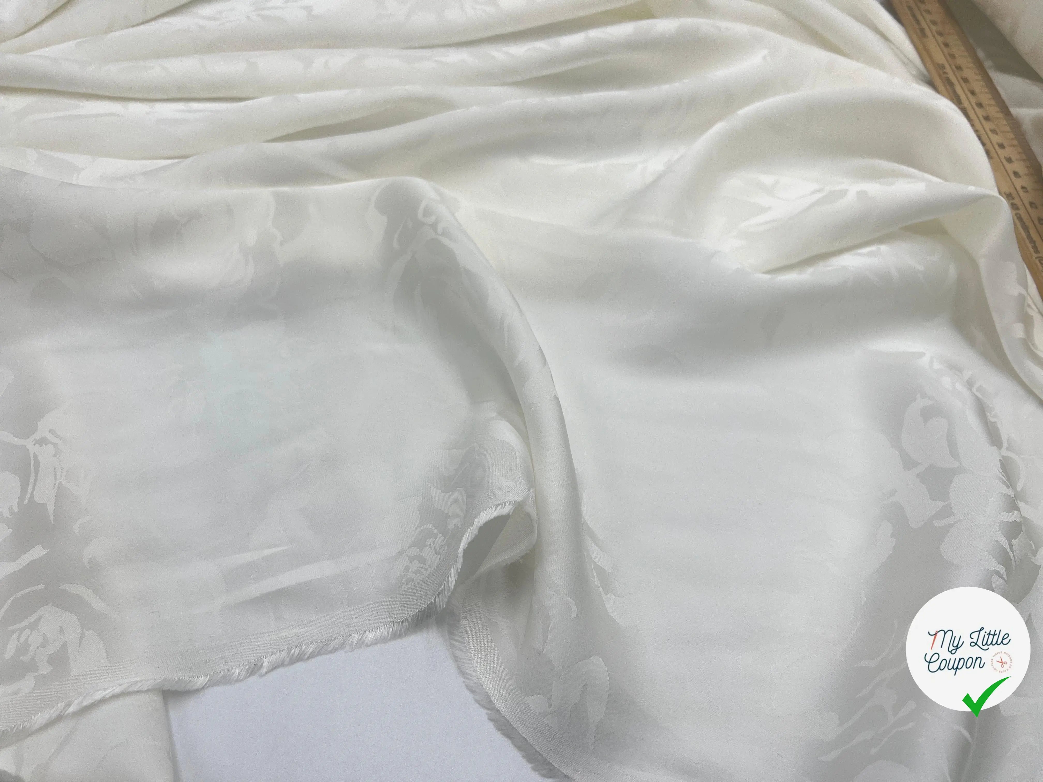 VISCOSE JACQUARD OFF WHITE - My Little Coupon - tissu - coudre
