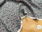 VISCOSE JOLI VERT BULLES ROSÉ ROUGE - My Little Coupon