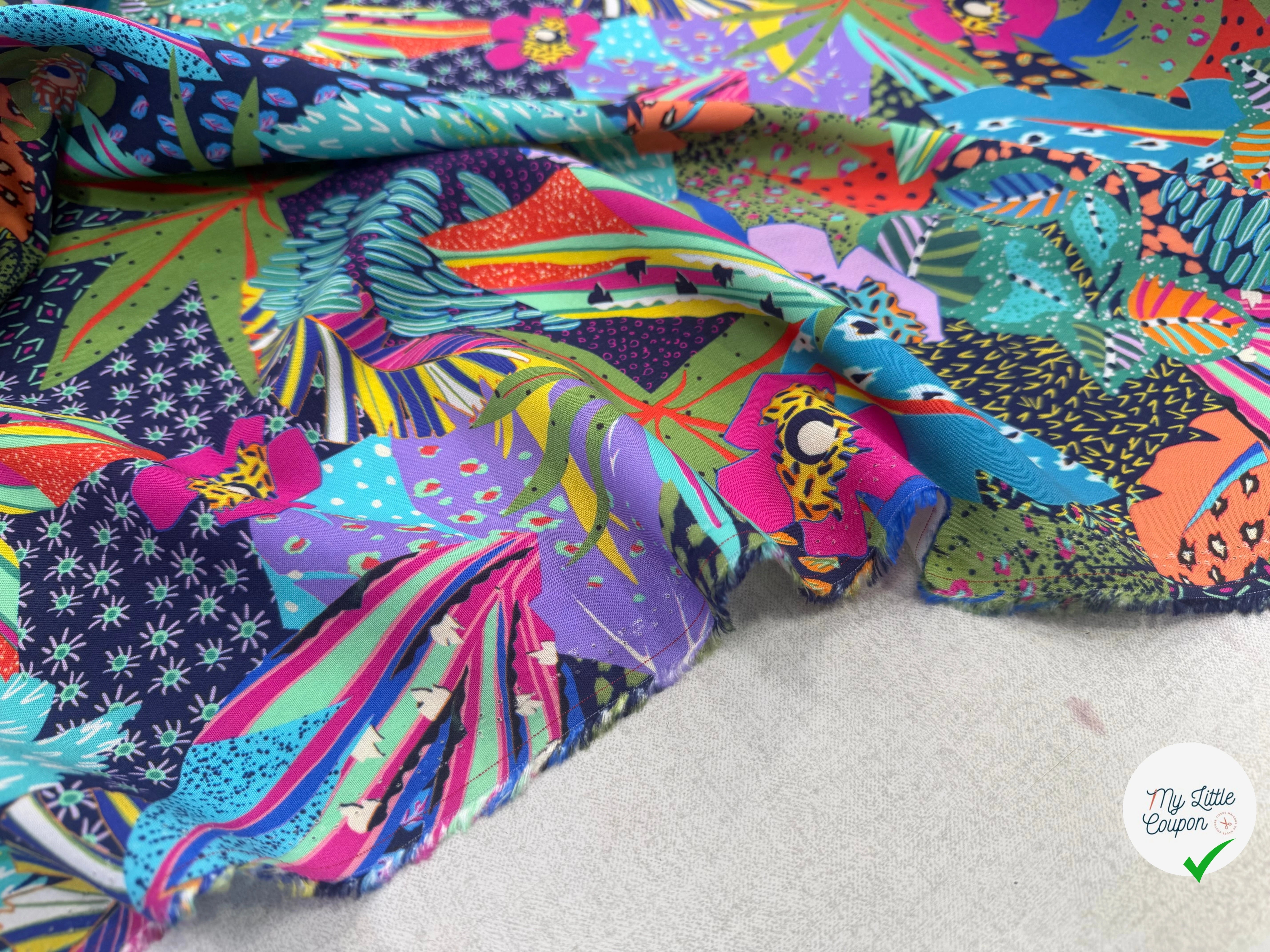 VISCOSE JUNGLE MARINE MULTICO 140 CM - My Little Coupon