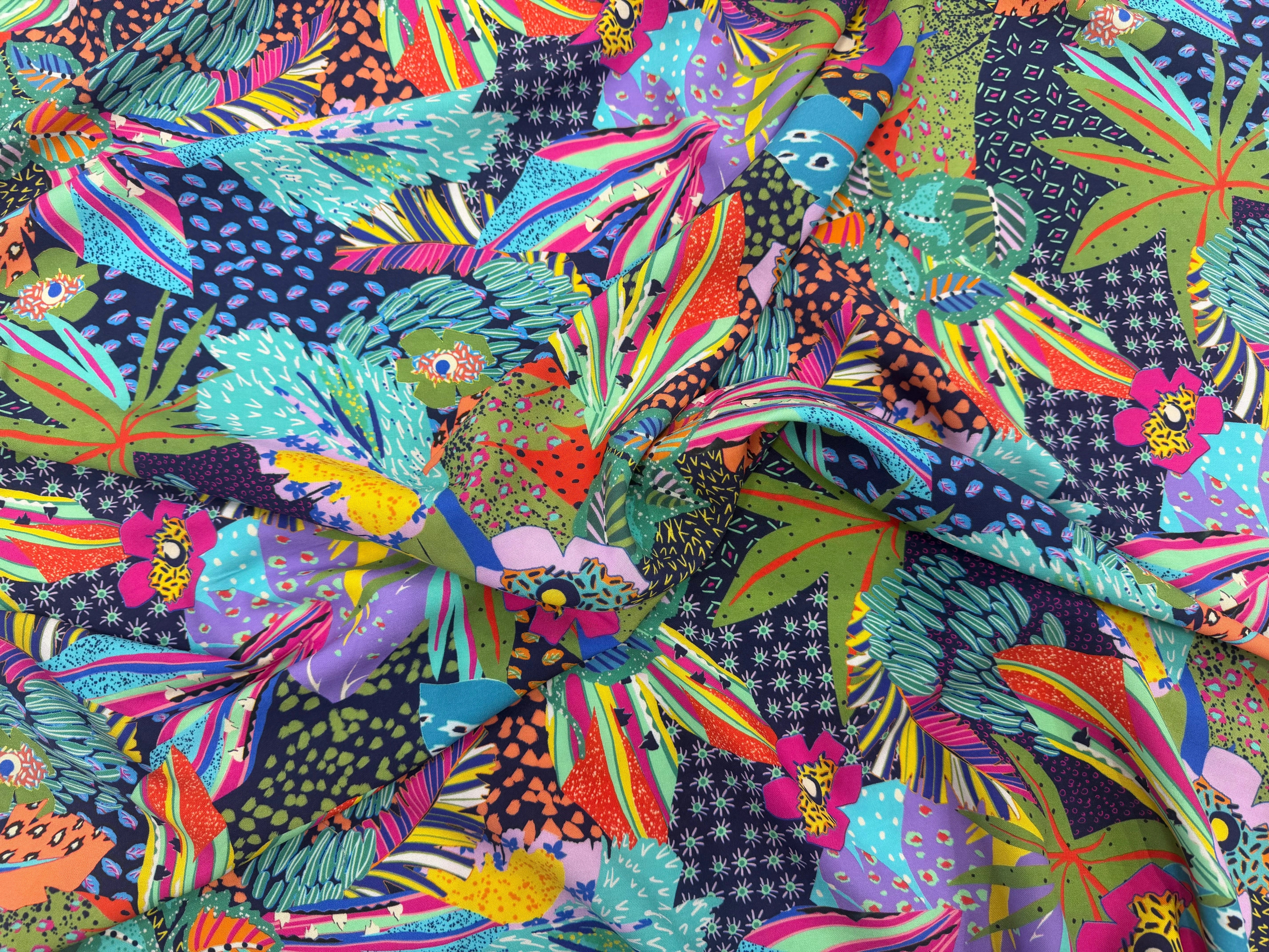 VISCOSE JUNGLE MARINE MULTICO 140 CM - My Little Coupon