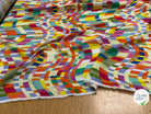 VISCOSE LÉGÈREMENT CREPÉE IMPRIMÉ GRAPHIQUE MULTICOLORE FANTASY COLORAMA - My Little Coupon