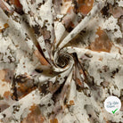 VISCOSE LIN CHAINE ET TRAME ABSTRAIT BEIGE - My Little Coupon