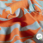 VISCOSE LIN CHAINE ET TRAME FLEURS BLEU CLAIR - My Little Coupon