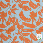 VISCOSE LIN CHAINE ET TRAME FLEURS BLEU CLAIR - My Little Coupon