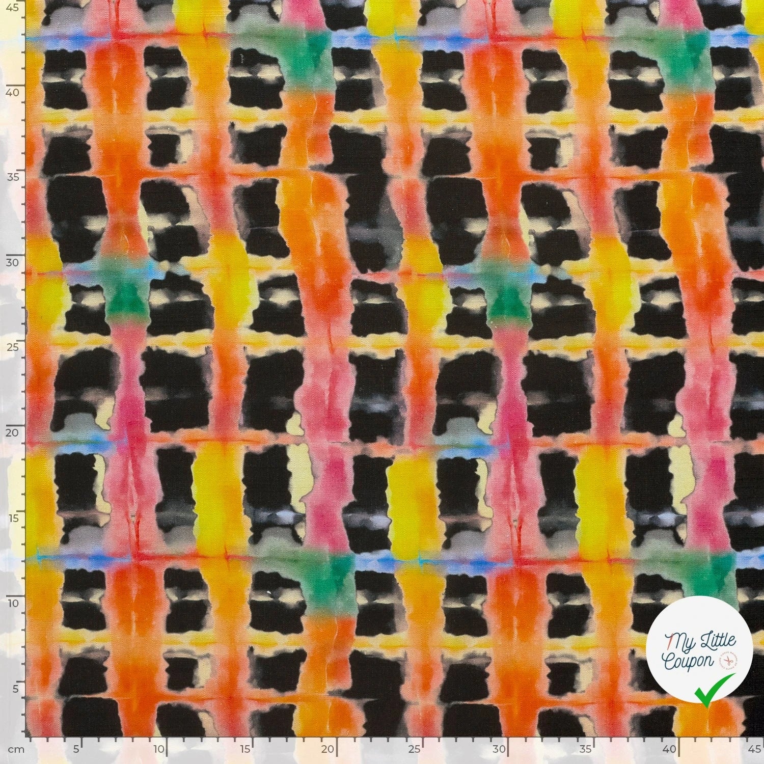 VISCOSE LIN CHAINE ET TRAME TISSU IMPRIMÉ ABSTRAIT BLEU MARINE #2 - My Little Coupon