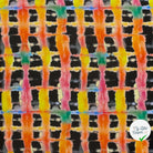 VISCOSE LIN CHAINE ET TRAME TISSU IMPRIMÉ ABSTRAIT BLEU MARINE #2 - My Little Coupon