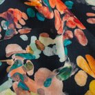 VISCOSE LIN CHAINE ET TRAME TISSU IMPRIMÉ ABSTRAIT BLEU MARINE #3 - My Little Coupon