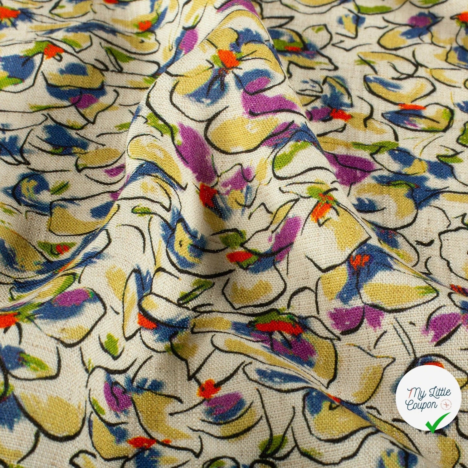 VISCOSE LIN FLOWERS 2 - My Little Coupon