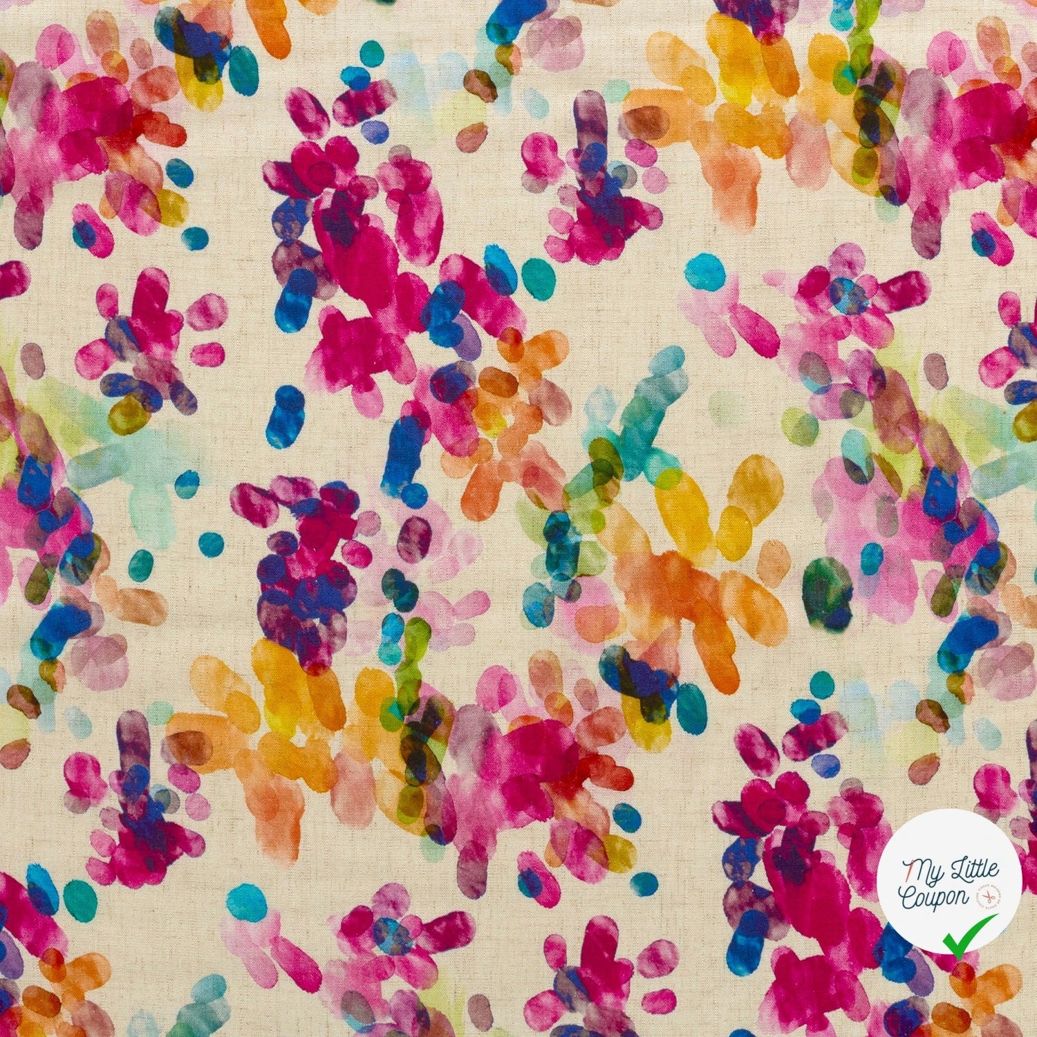 VISCOSE LIN FLOWERS 3 - My Little Coupon