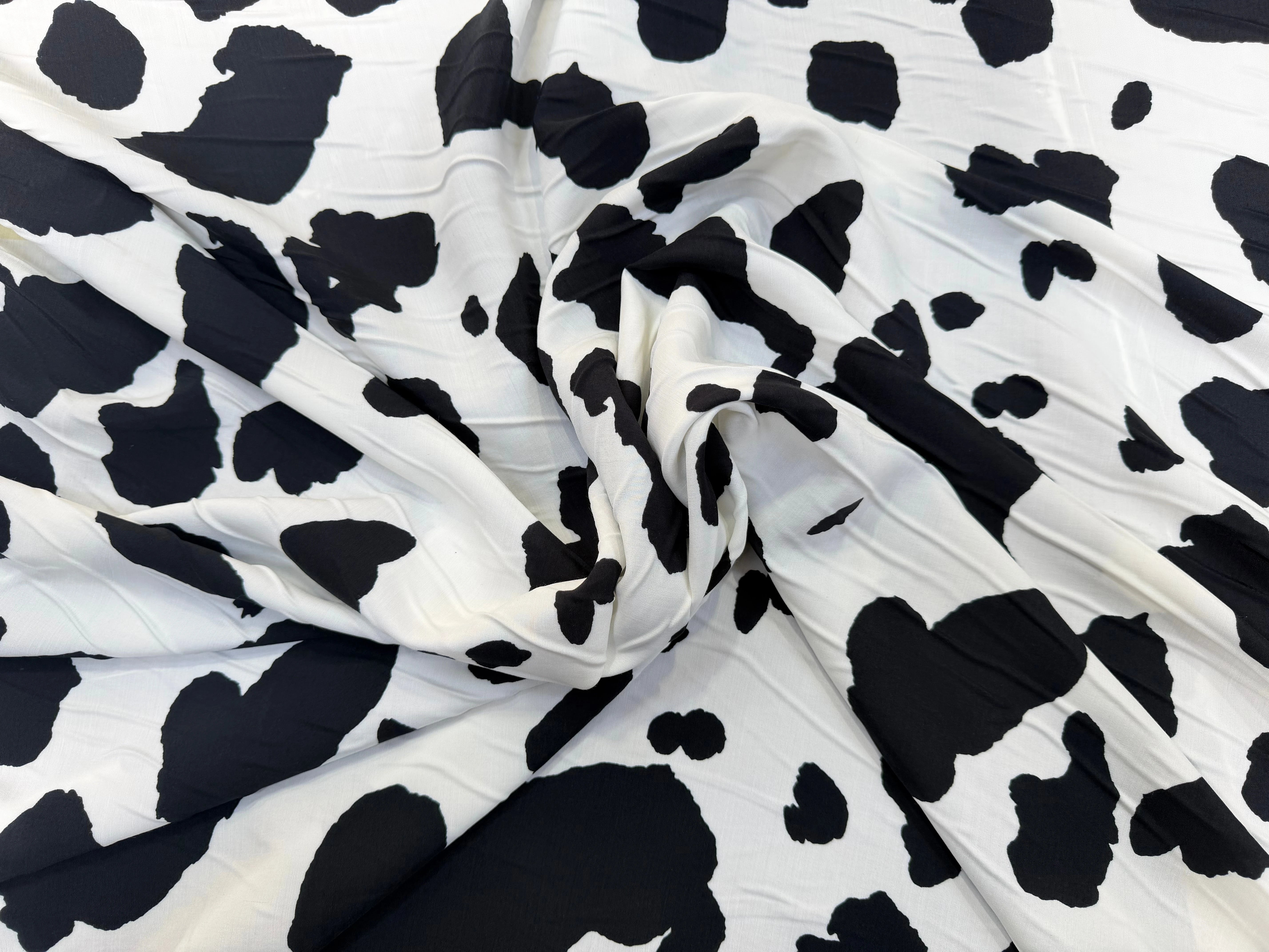 VISCOSE MOTIF ANIMALIER BLANC ET NOIR - My Little Coupon