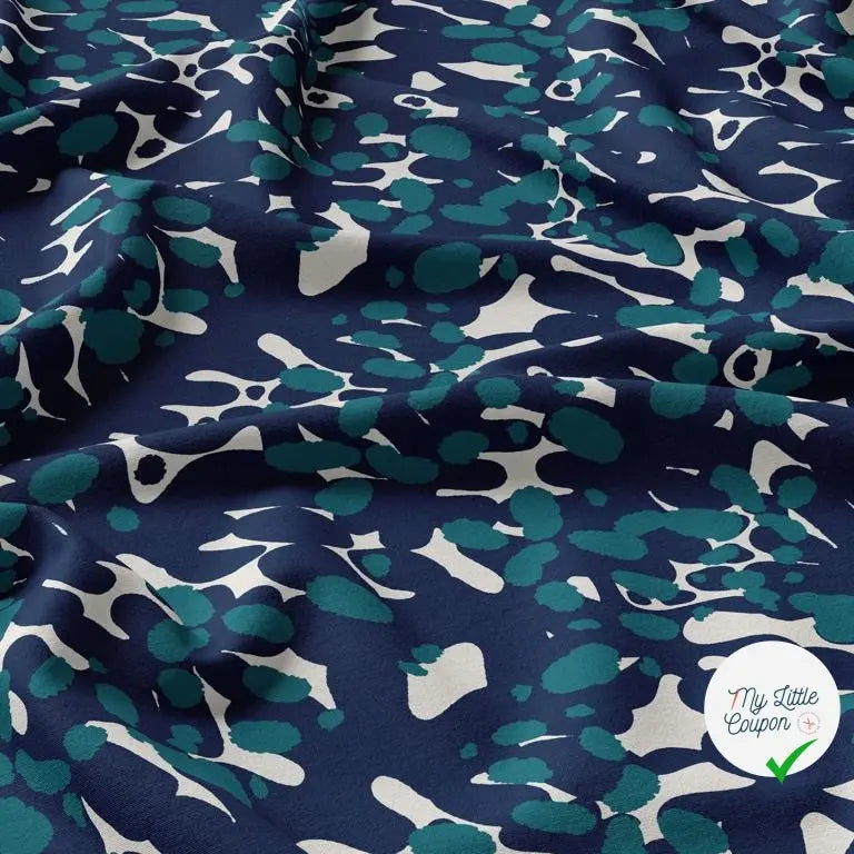 VISCOSE MOWALI BLANC / INDIGO - My Little Coupon