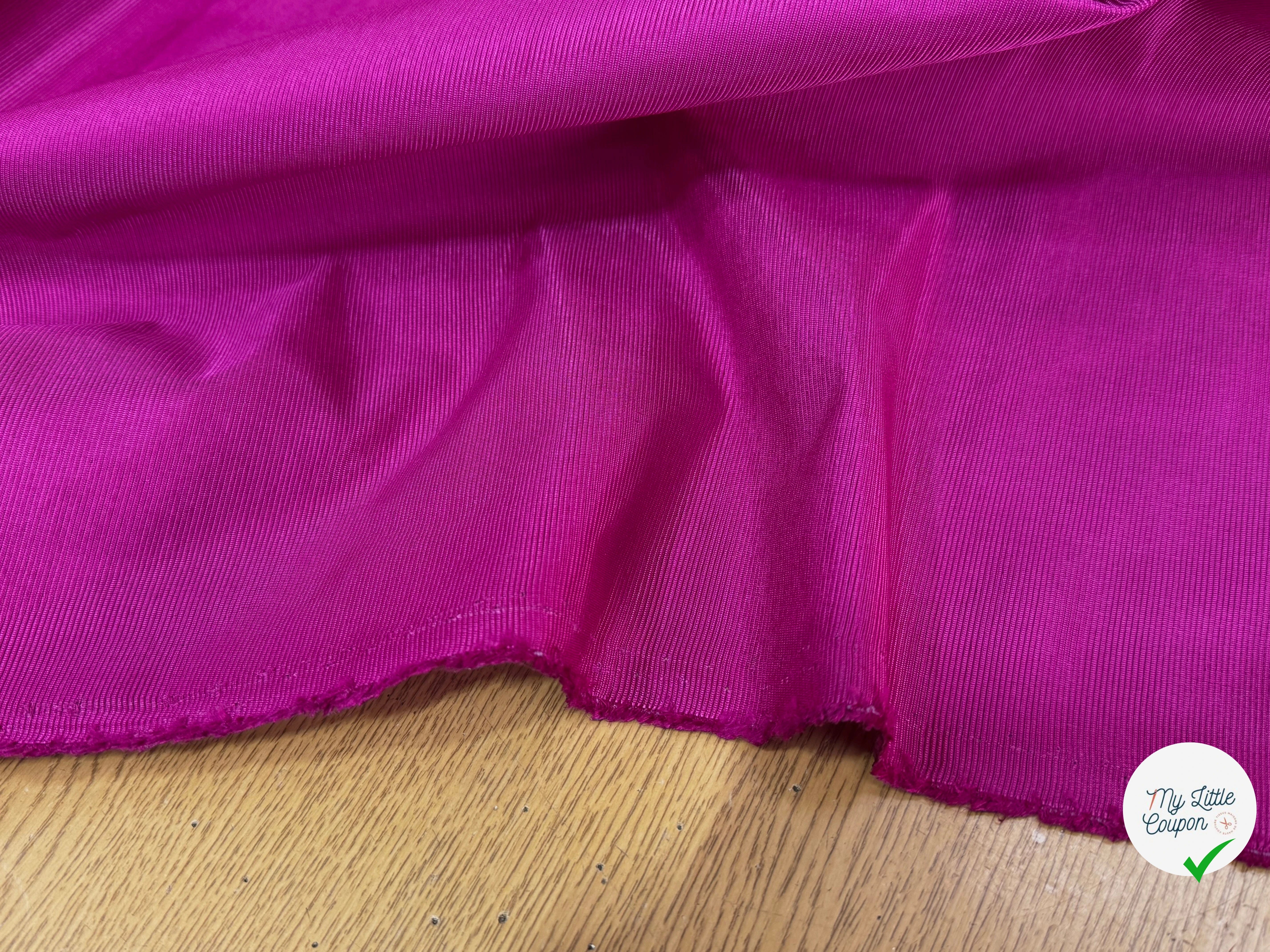 VISCOSE OTTOMAN TRAITEMENT TÉFLON ROSE FUSHIA - My Little Coupon